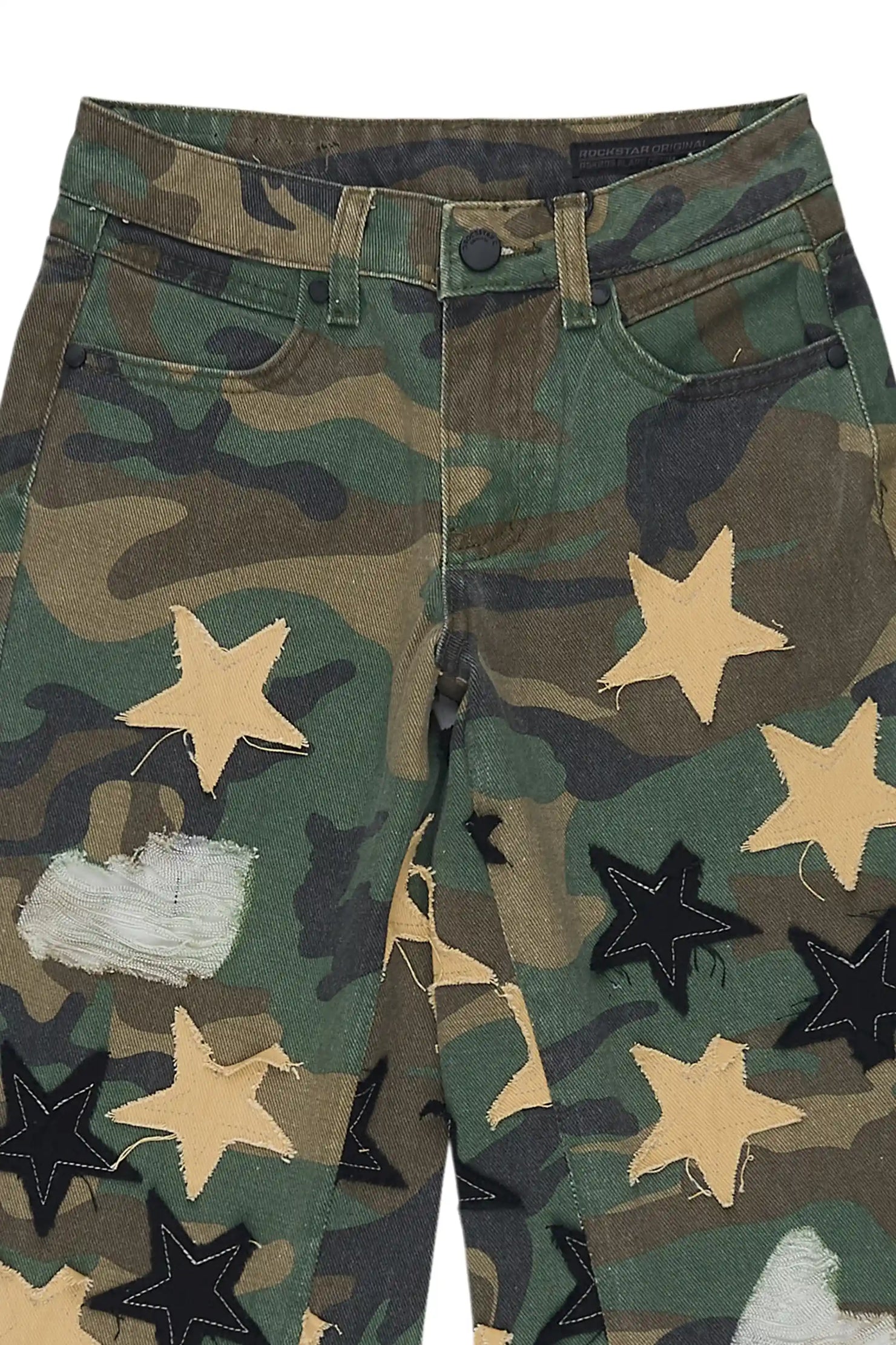 Boys Starlane Camo Denim Jort