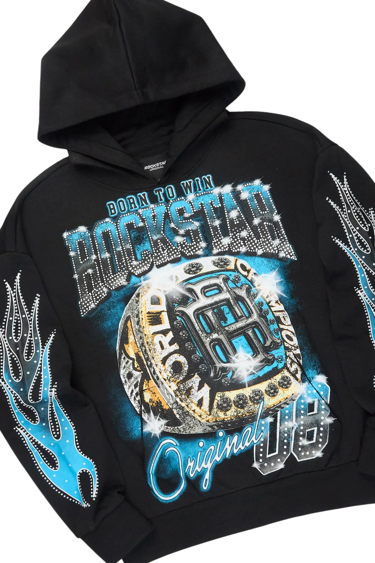 Glans Black Hoodie/Baggy Pant Track Set