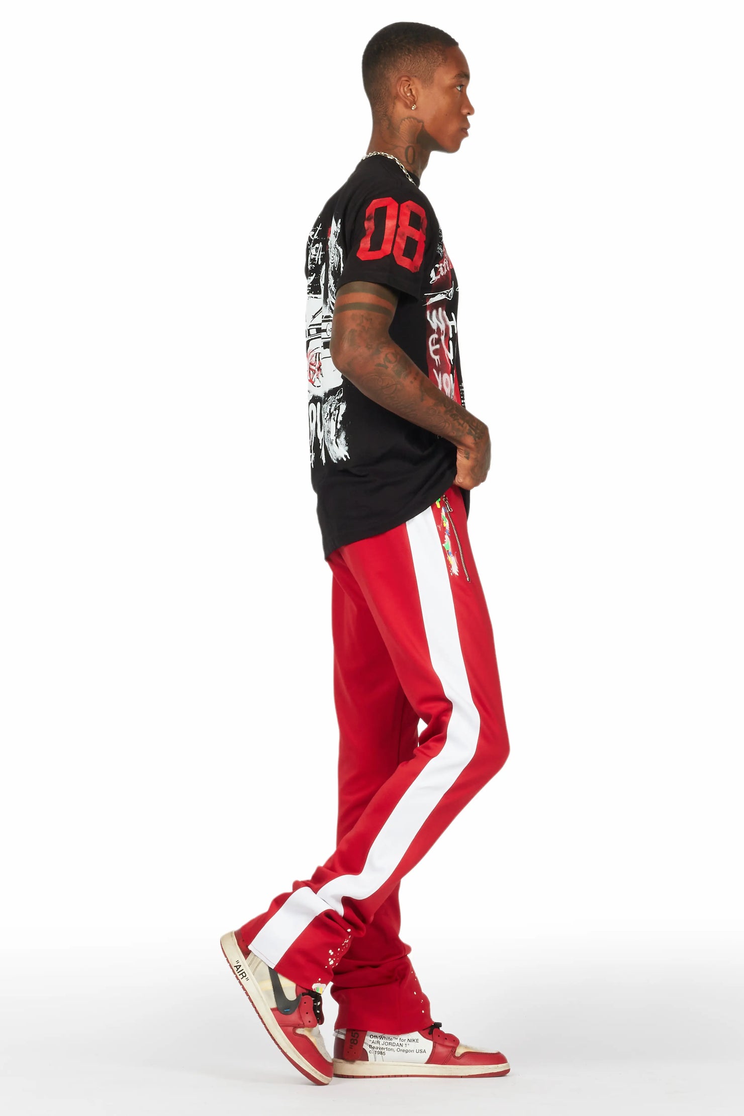 Grill Black/Red T-Shirt/Stacked Flare Track Set