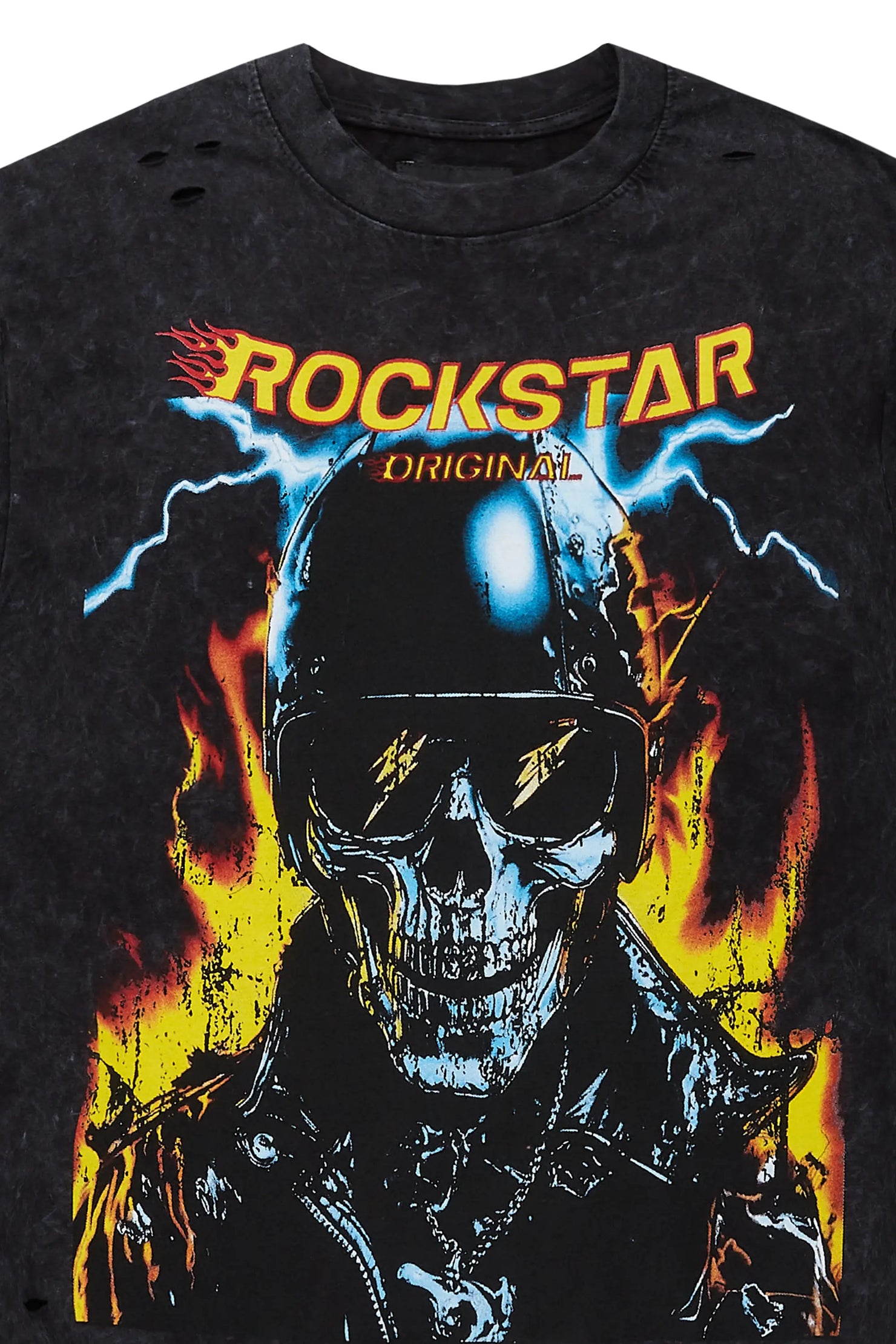 Balius Vintage Black Oversized Graphic T-Shirt