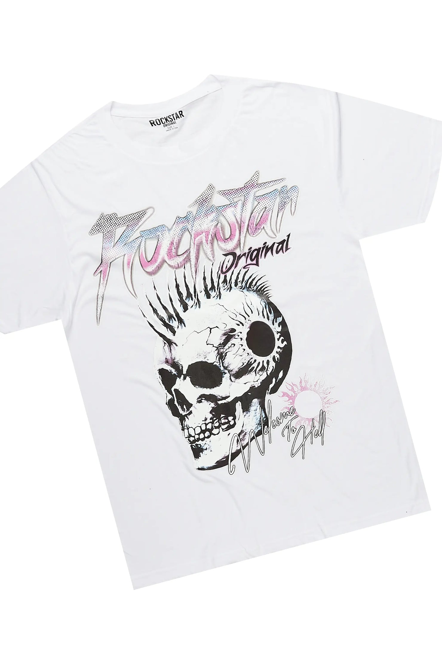 Farid White/Beige T-Shirt Stacked Flare Track Set