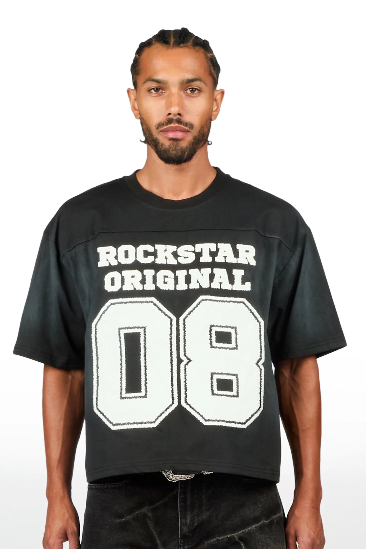 Dasar Black 3/4 Boxy Crop Tee