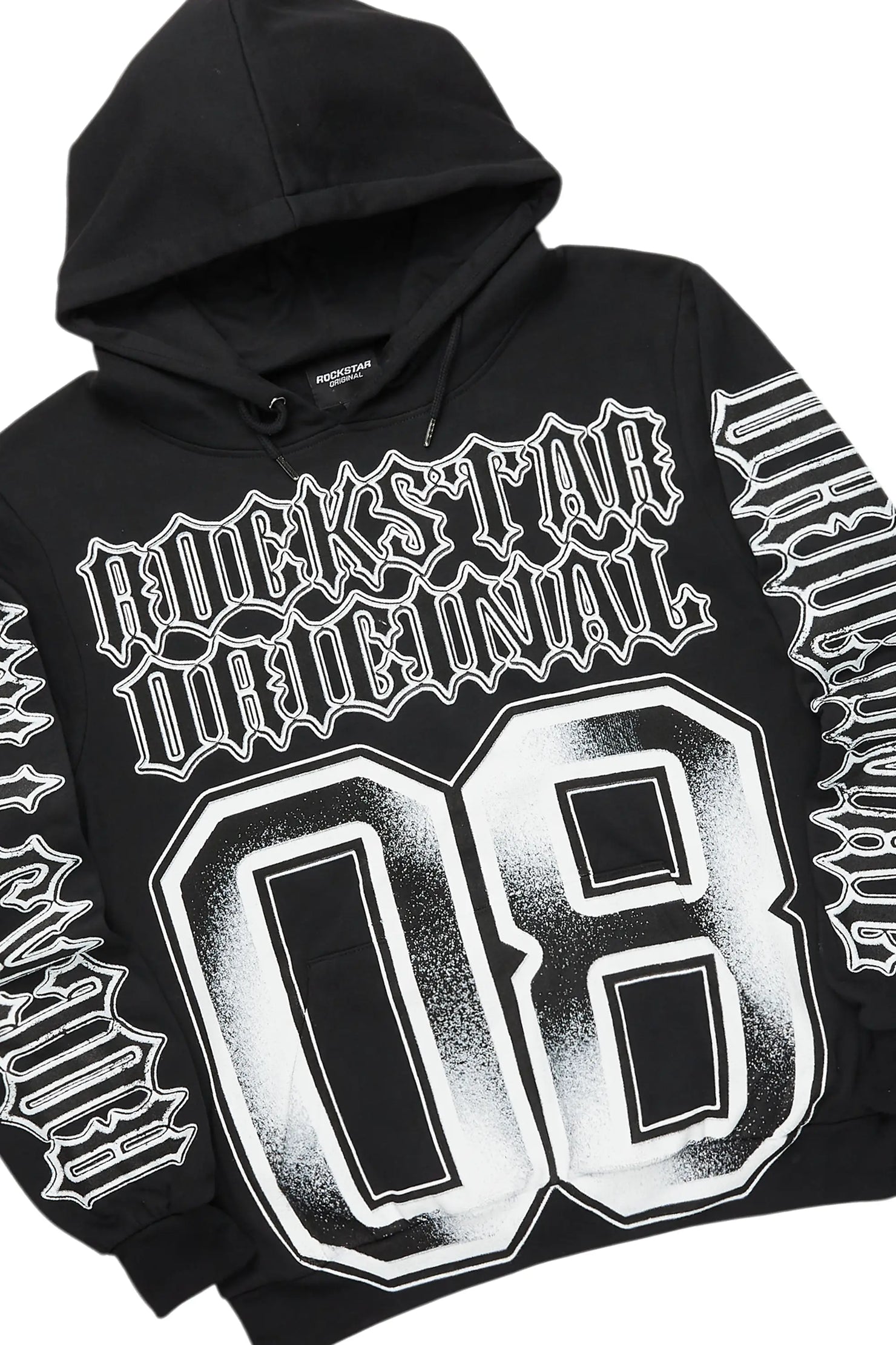 Alim Black/White Hoodie/Baggy Track Pant Set