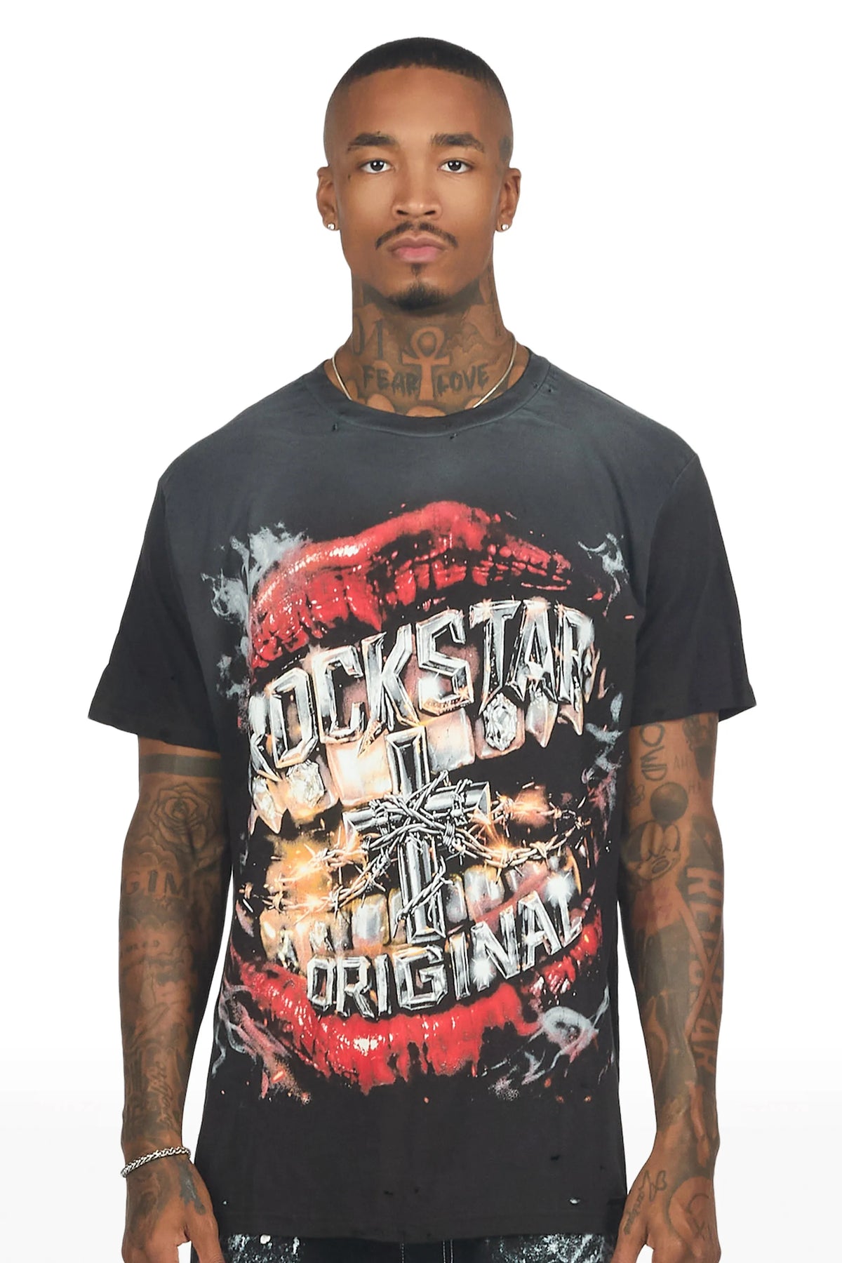Antron Black Oversized Graphic T-Shirt