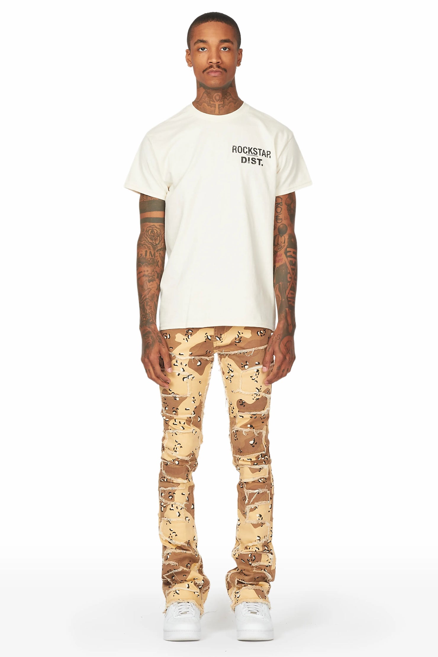 Shake Desert Camo Stacked Flare Jean
