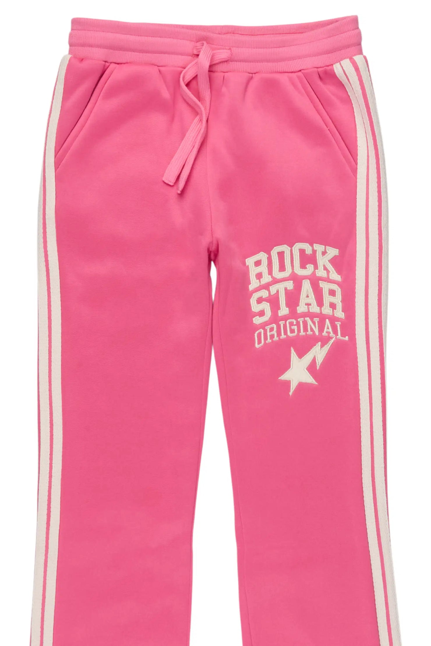 Girls Briana Hot Pink Stacked Flare Pant