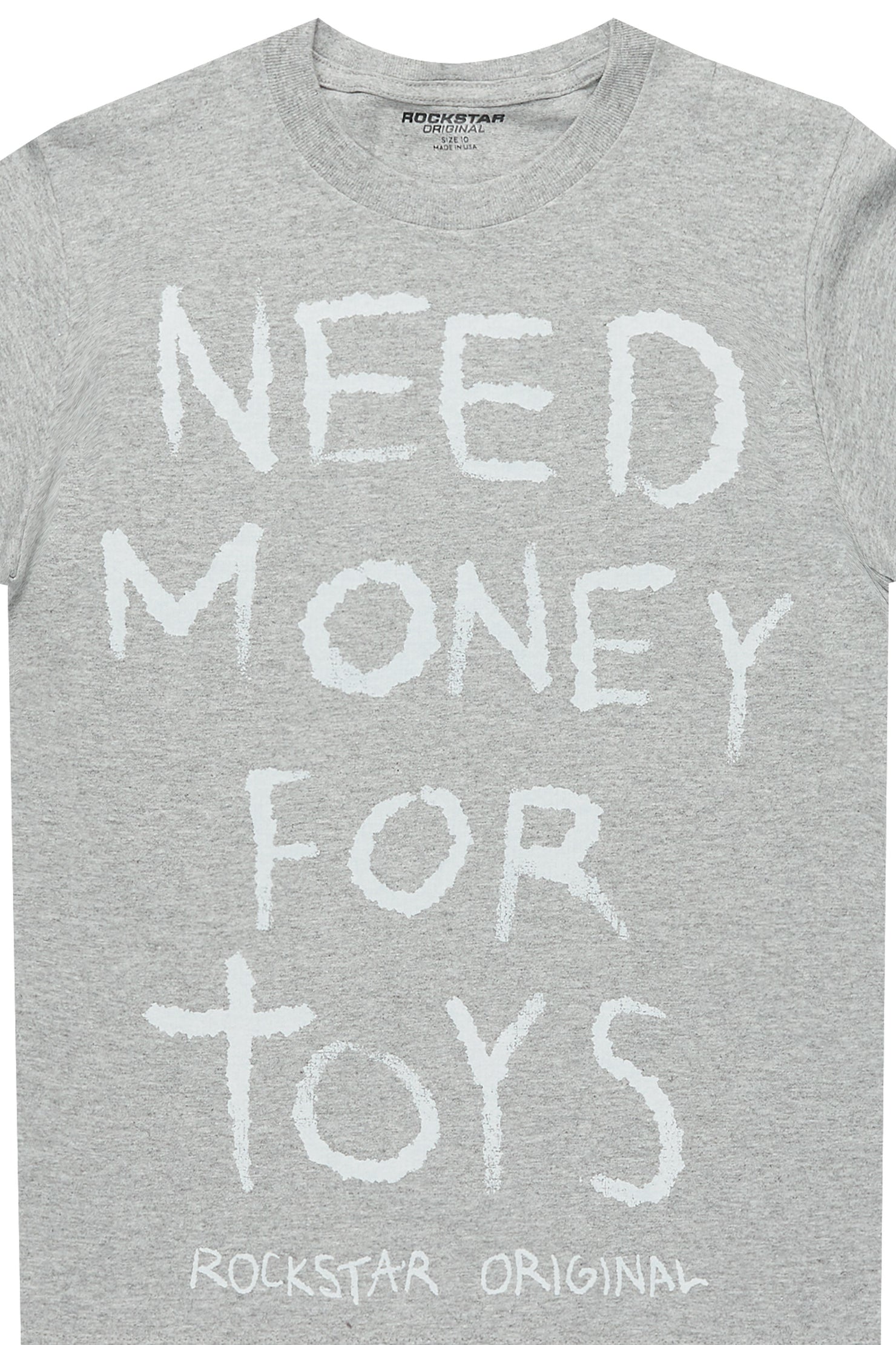Boys M4Toys Grey/White Graphic T-Shirt