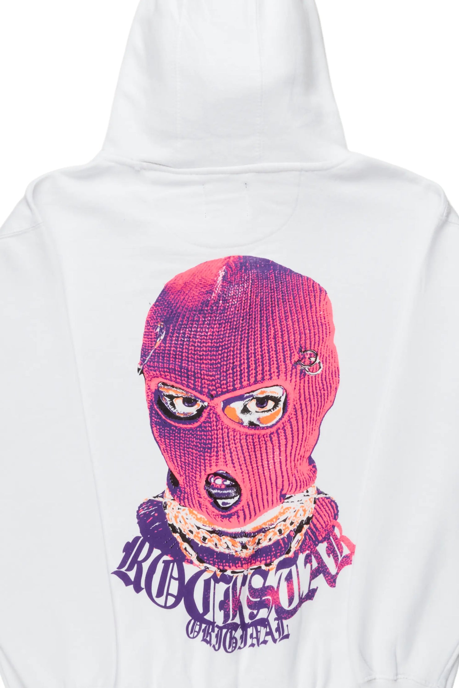 Murdra White Graphic Hoodie