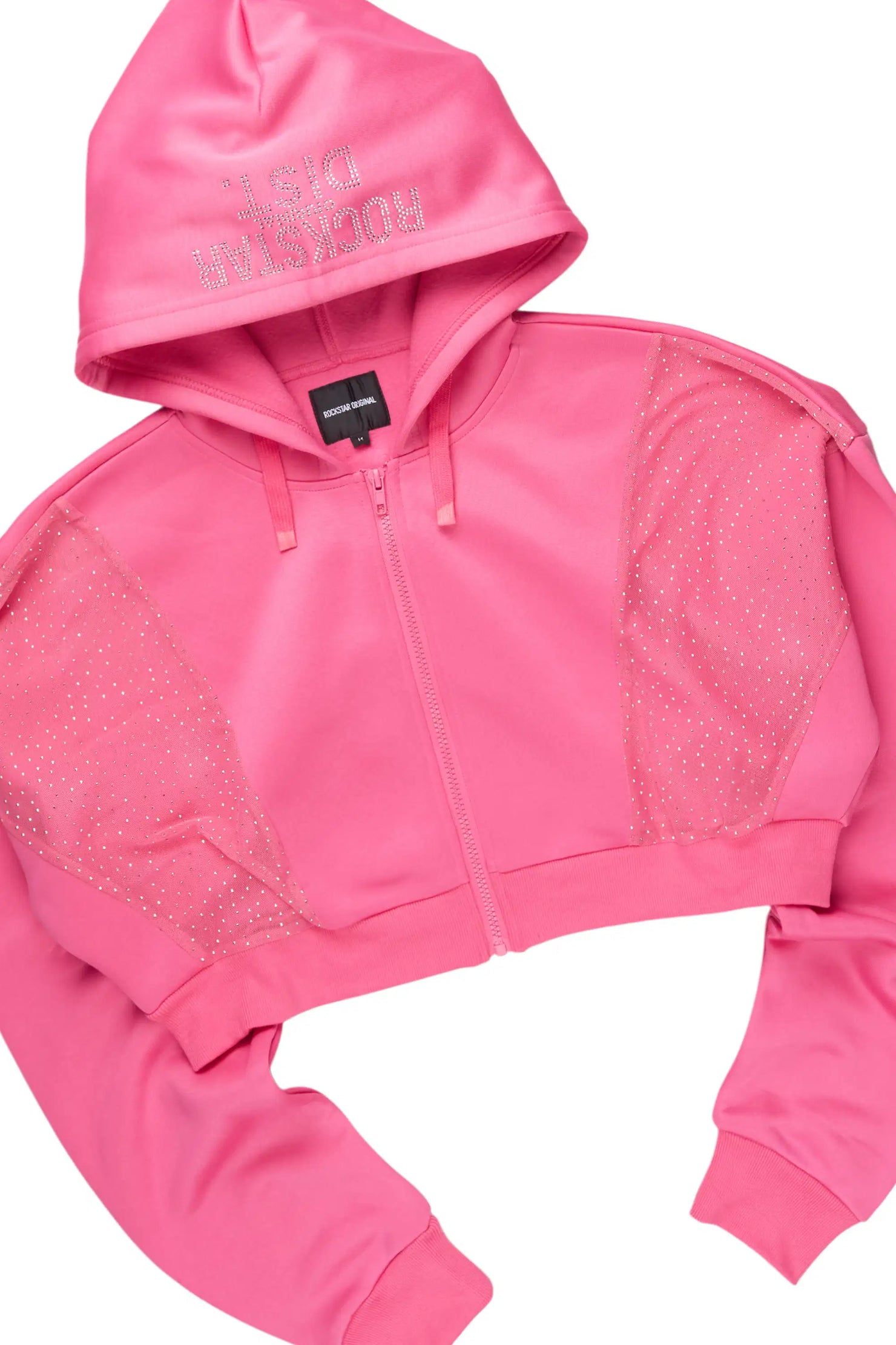 Sheila Pink Rhinestone Stacked Flare Track Set