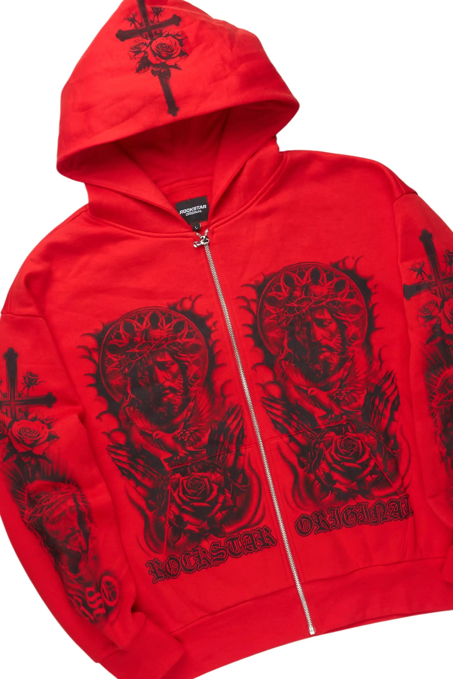 Blasted Red Hoodie/Baggy Pant Track Set