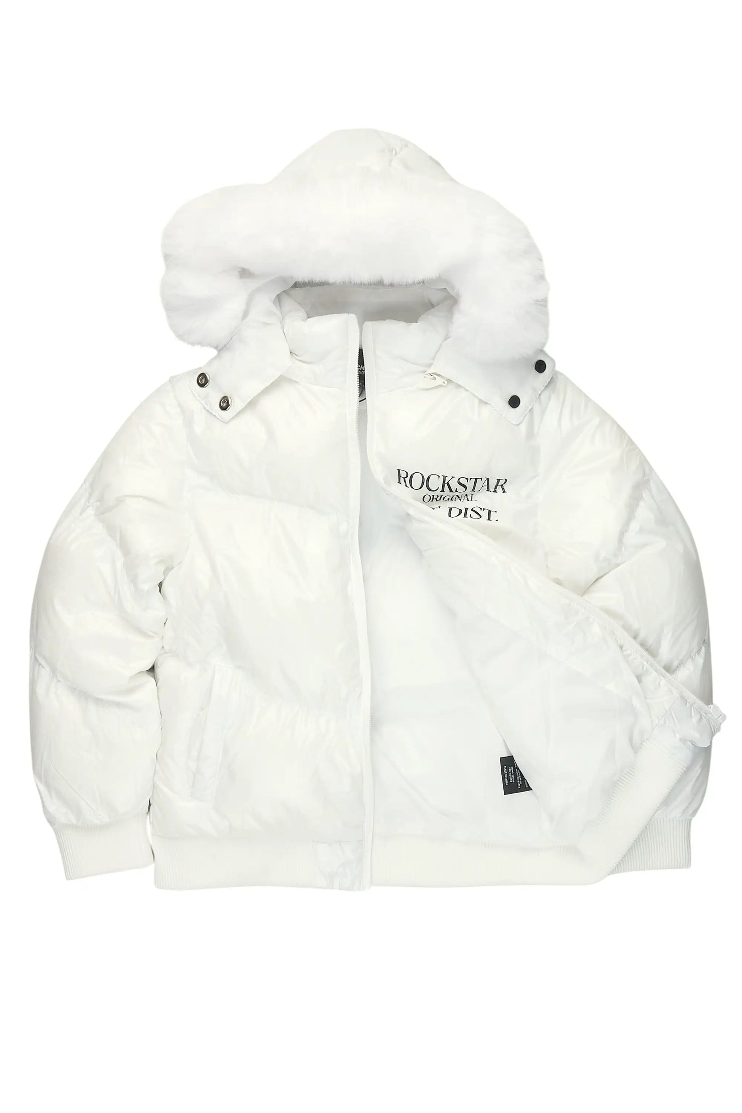 Girls Destina White Puffer Jacket