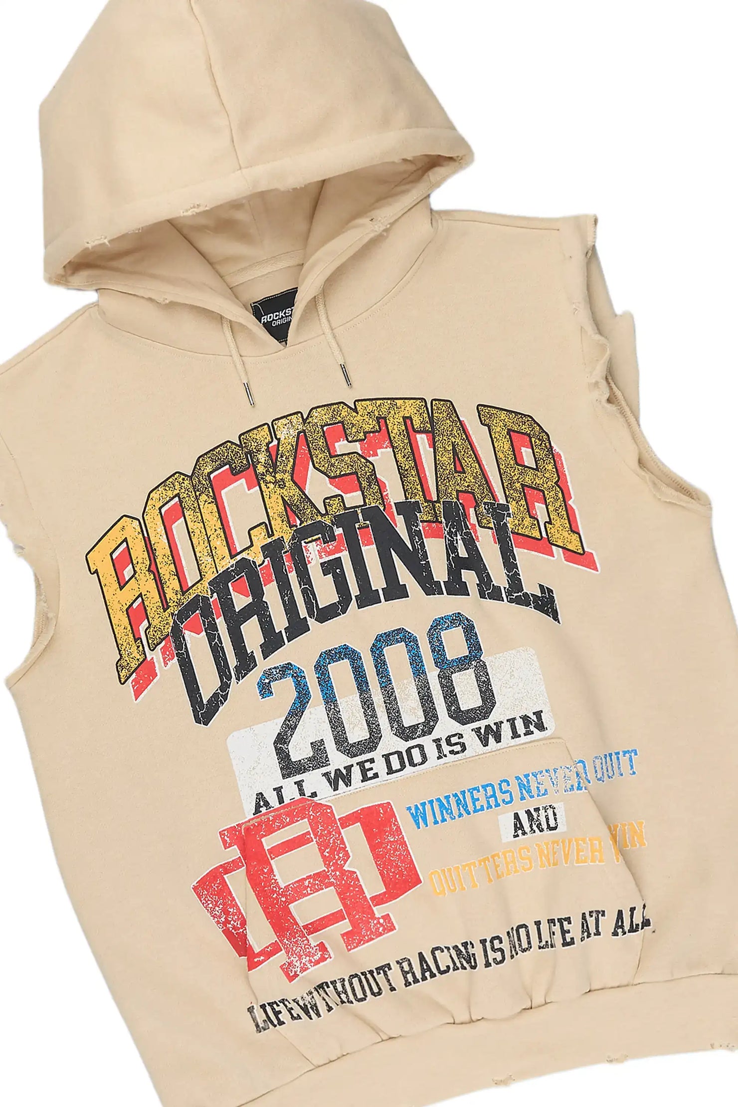 Raneisha Beige Cut Sleeve Short Set