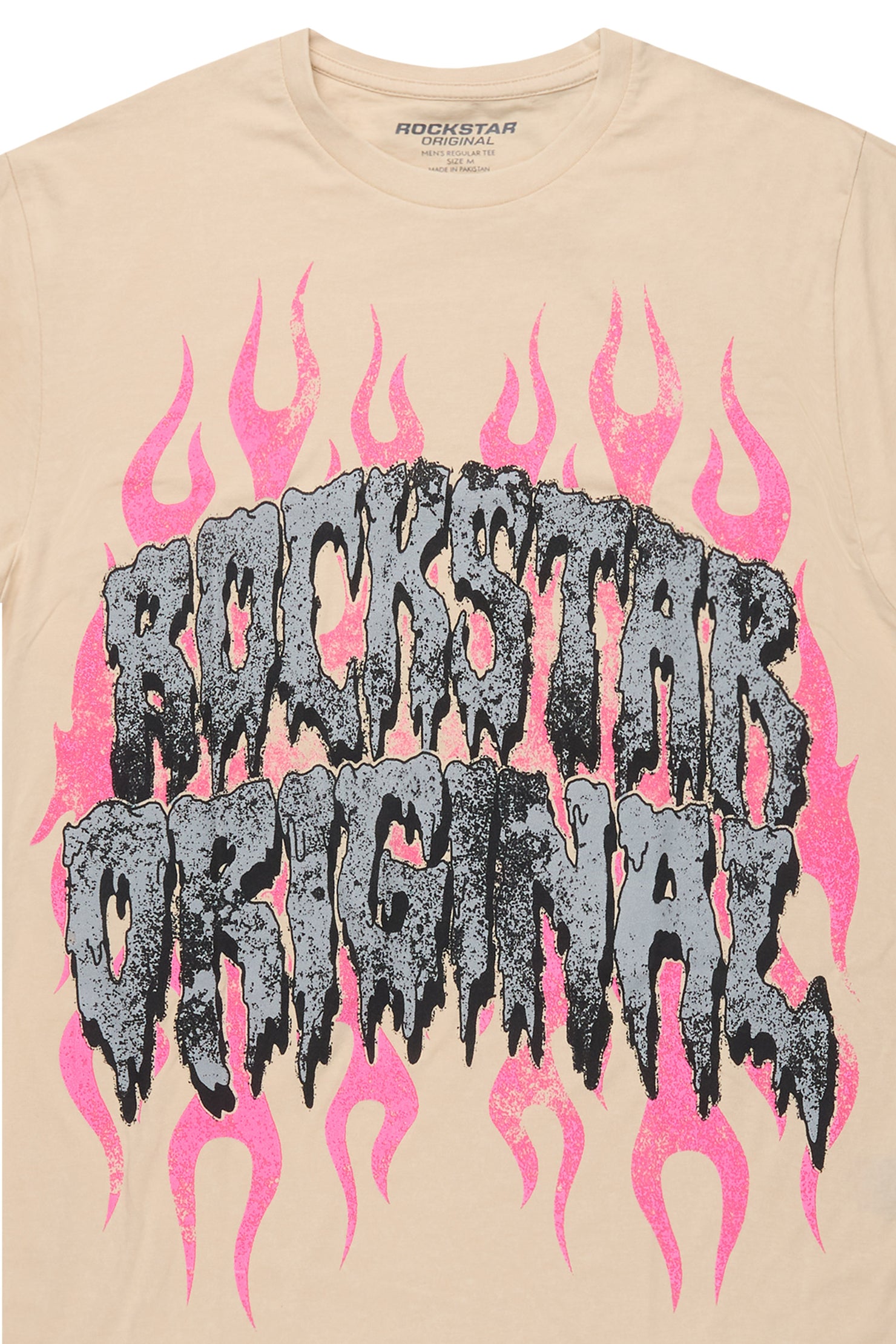 Trinia Vintage Sand Oversized T-Shirt