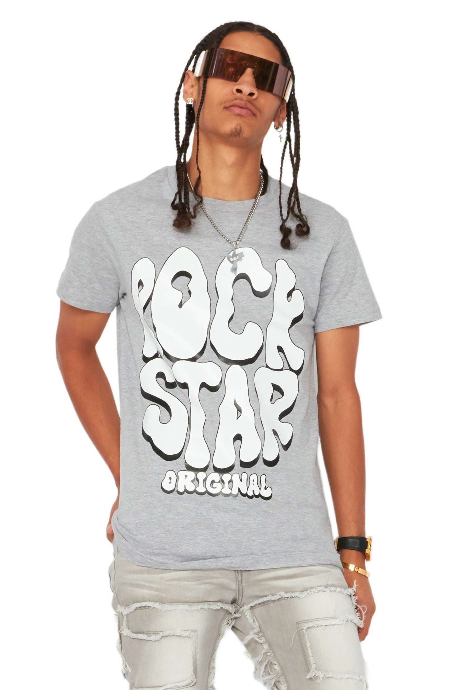 Warblen Grey Graphic T-Shirt