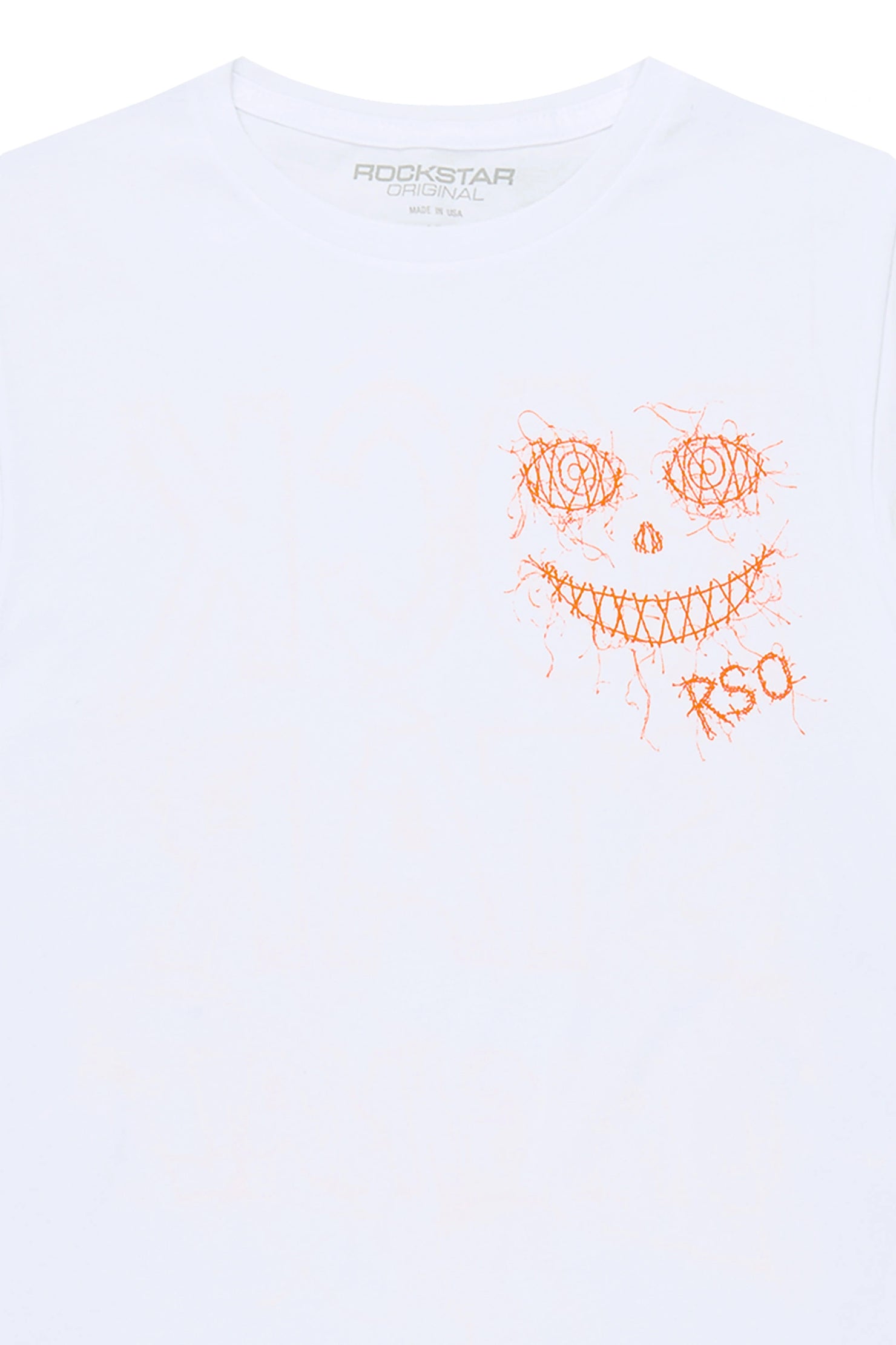 Boys Ramble White/Orange Graphic T-Shirt