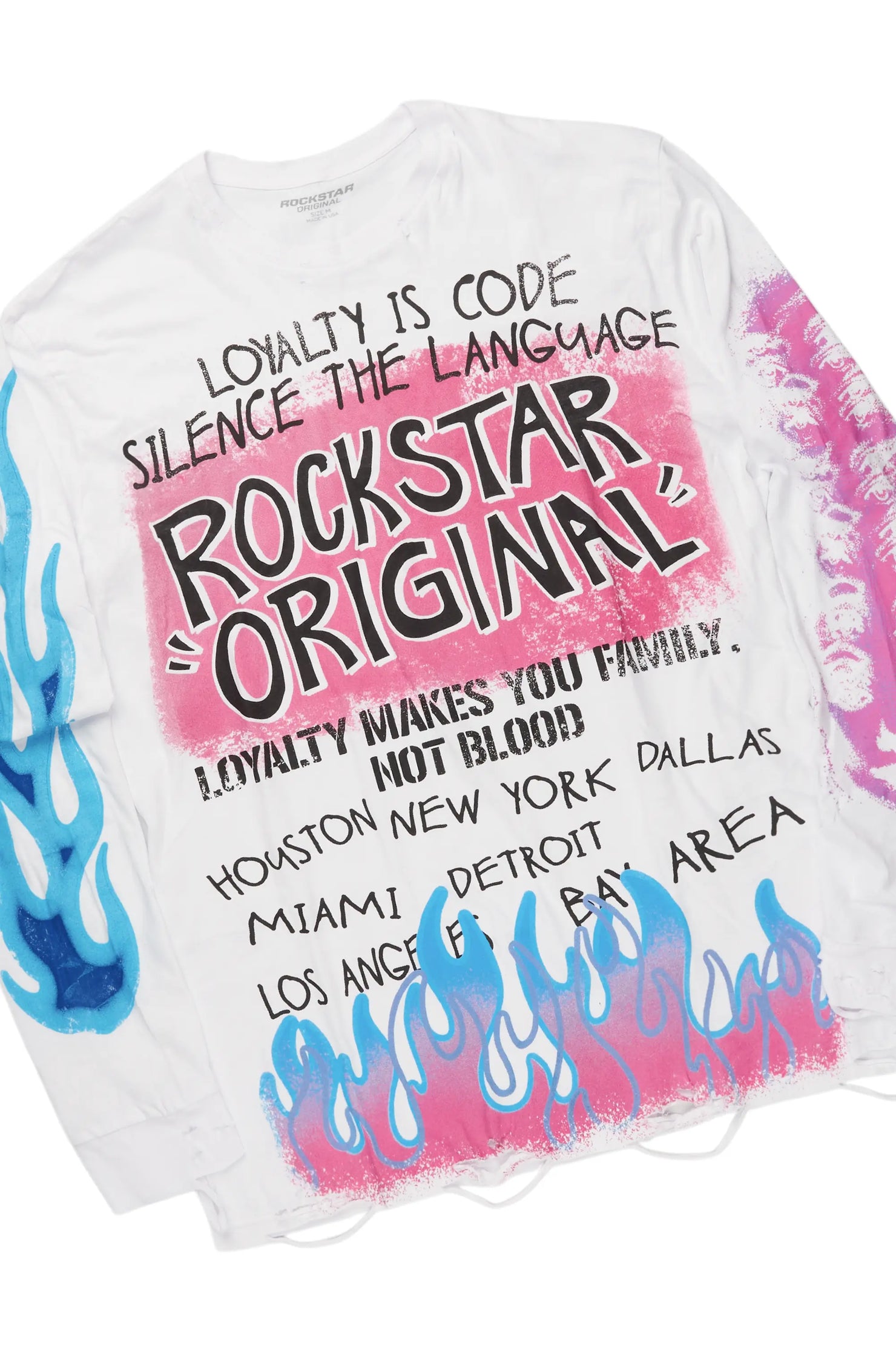 Beno White Long Sleeve/Stacked Flare Jean Set