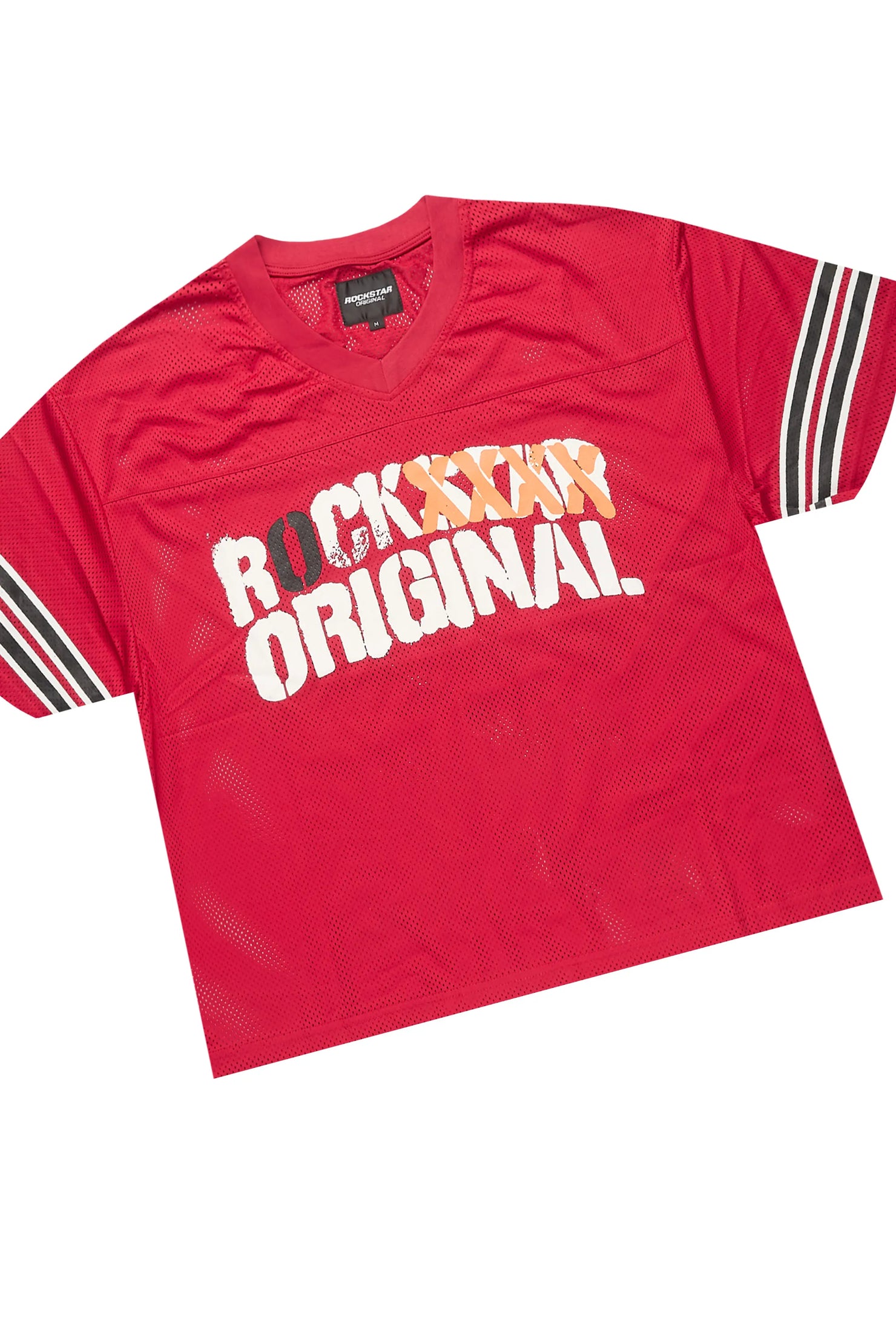 Crown Red Mesh Jersey Short Set