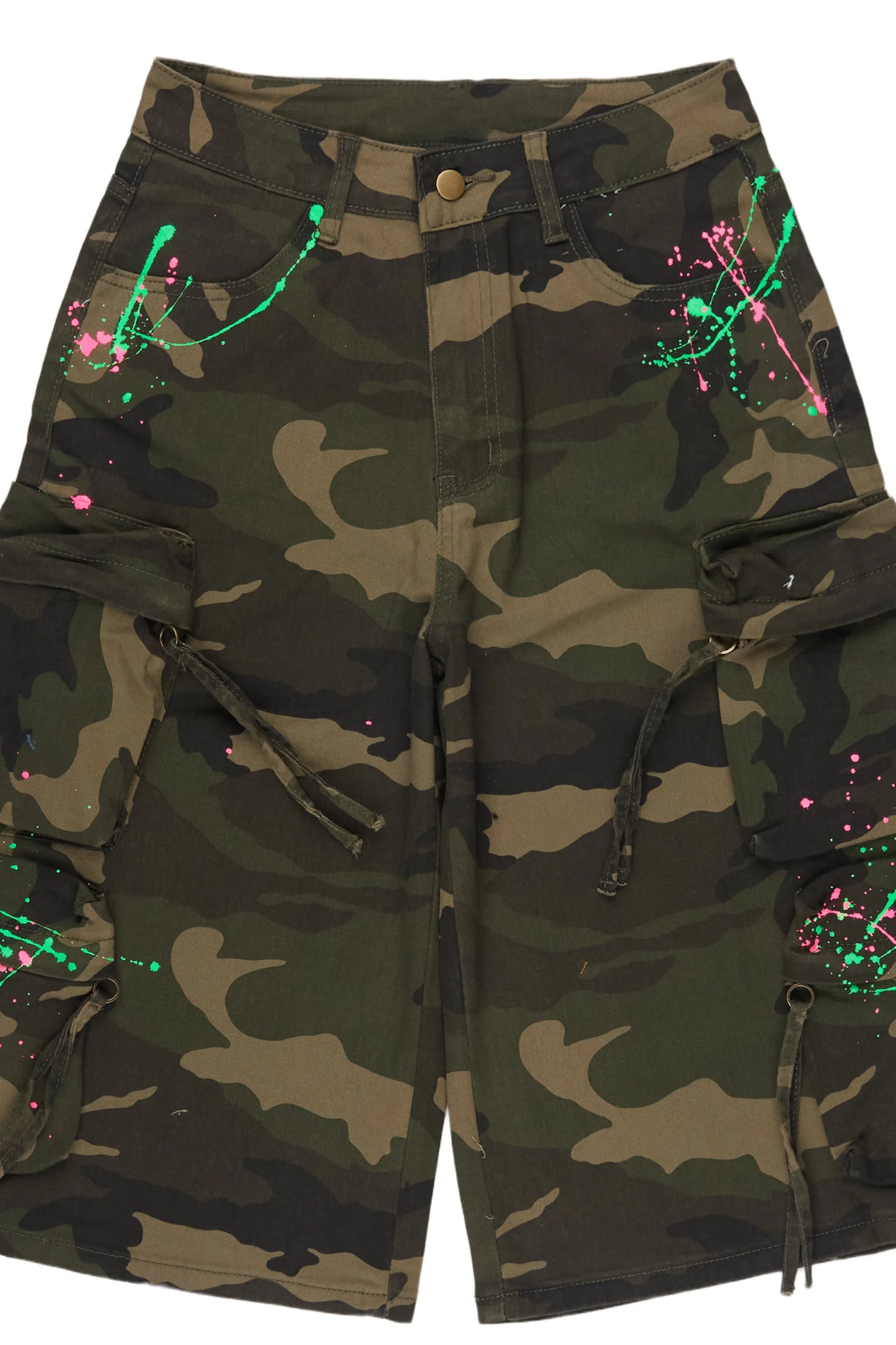 Shavonna Camo Painted Denim Jort