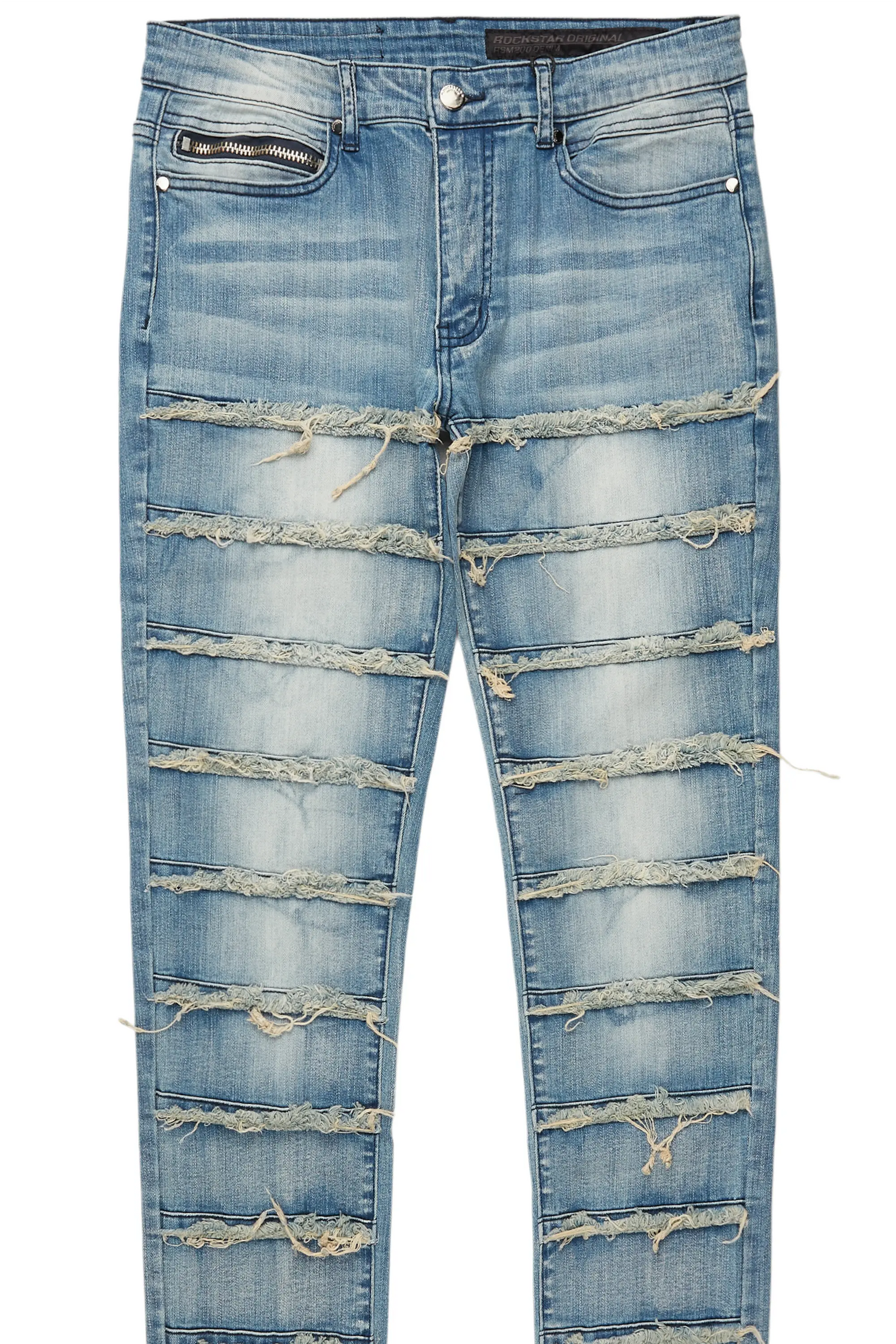Waylon Rustic Blue Frayed Slim Fit Jean