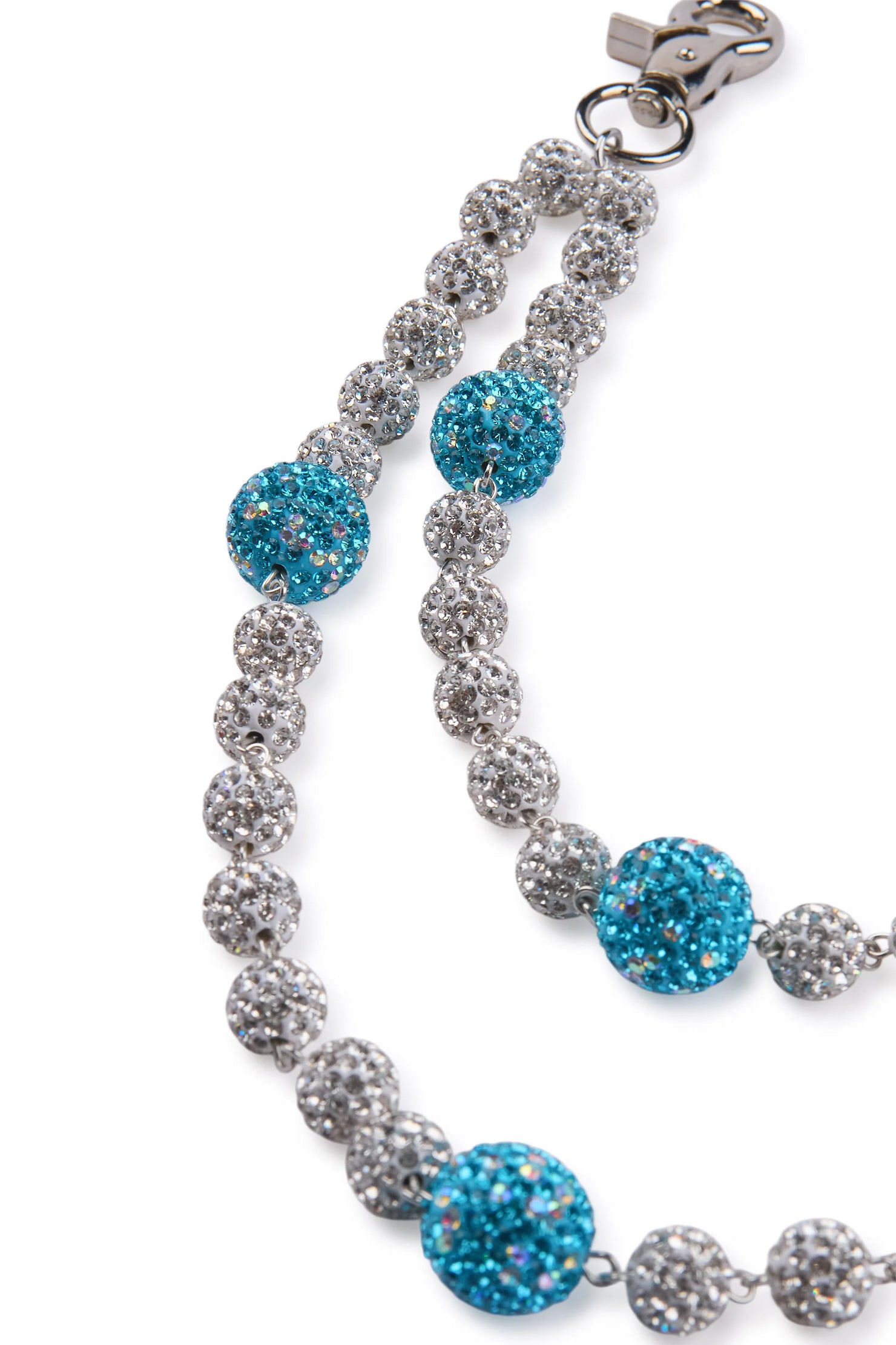 Baller White/Lake Blue Wallet Chain