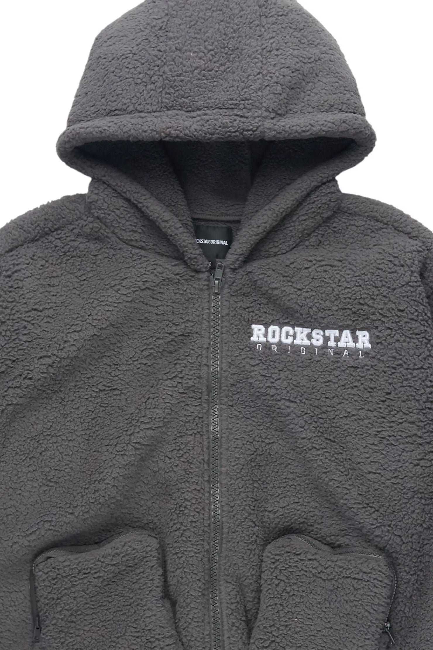 Girls Lonia Grey Sherpa Jacket