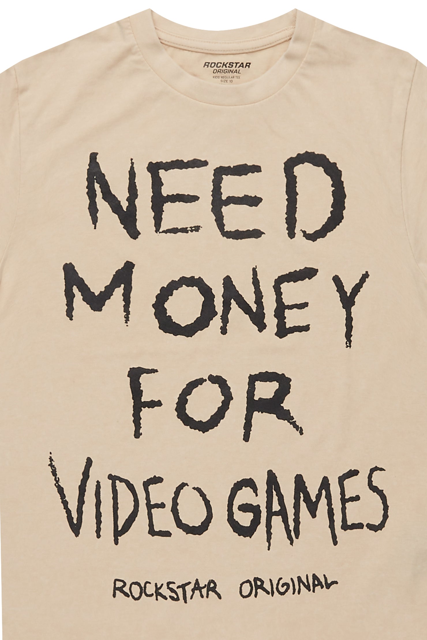 Boys M4 Video Games Vintage Sand Graphic T-Shirt