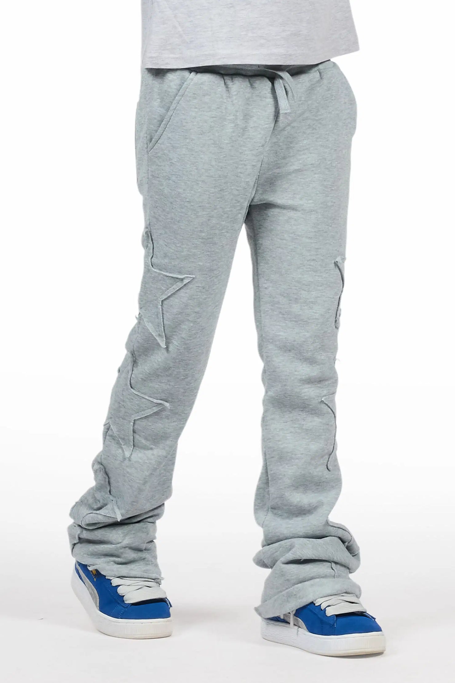 Boys Sinayah Grey Baggy Track Pant