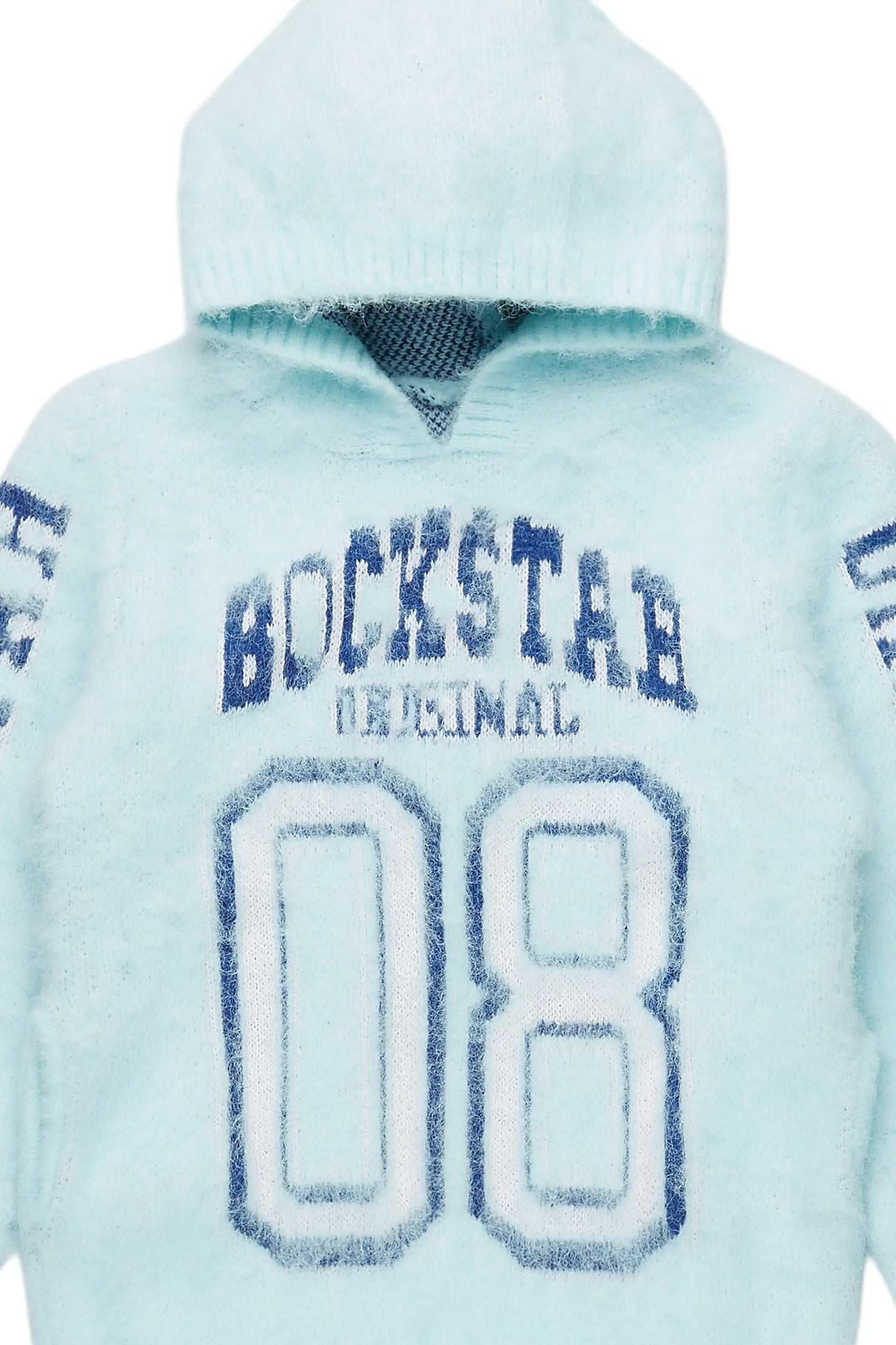 Girls Fields Light Blue Graphic Mohair Hoodie