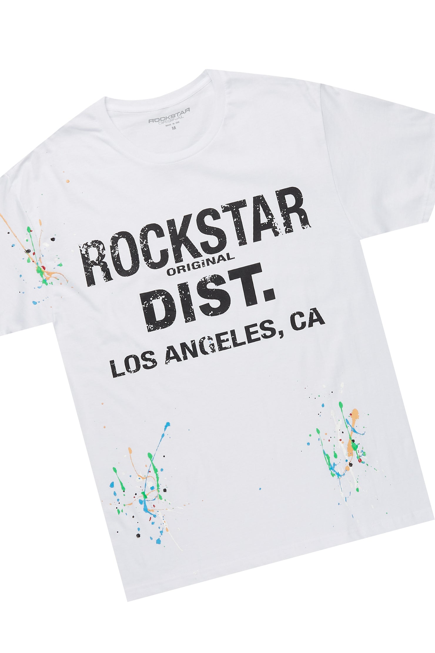 Oriel White/Black T-Shirt/Stacked Flare Jean Set