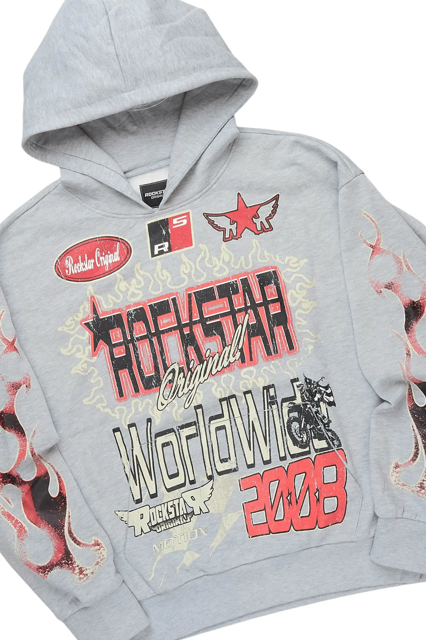 Deangelo Heather Grey Hoodie/Baggy Track Pant Set