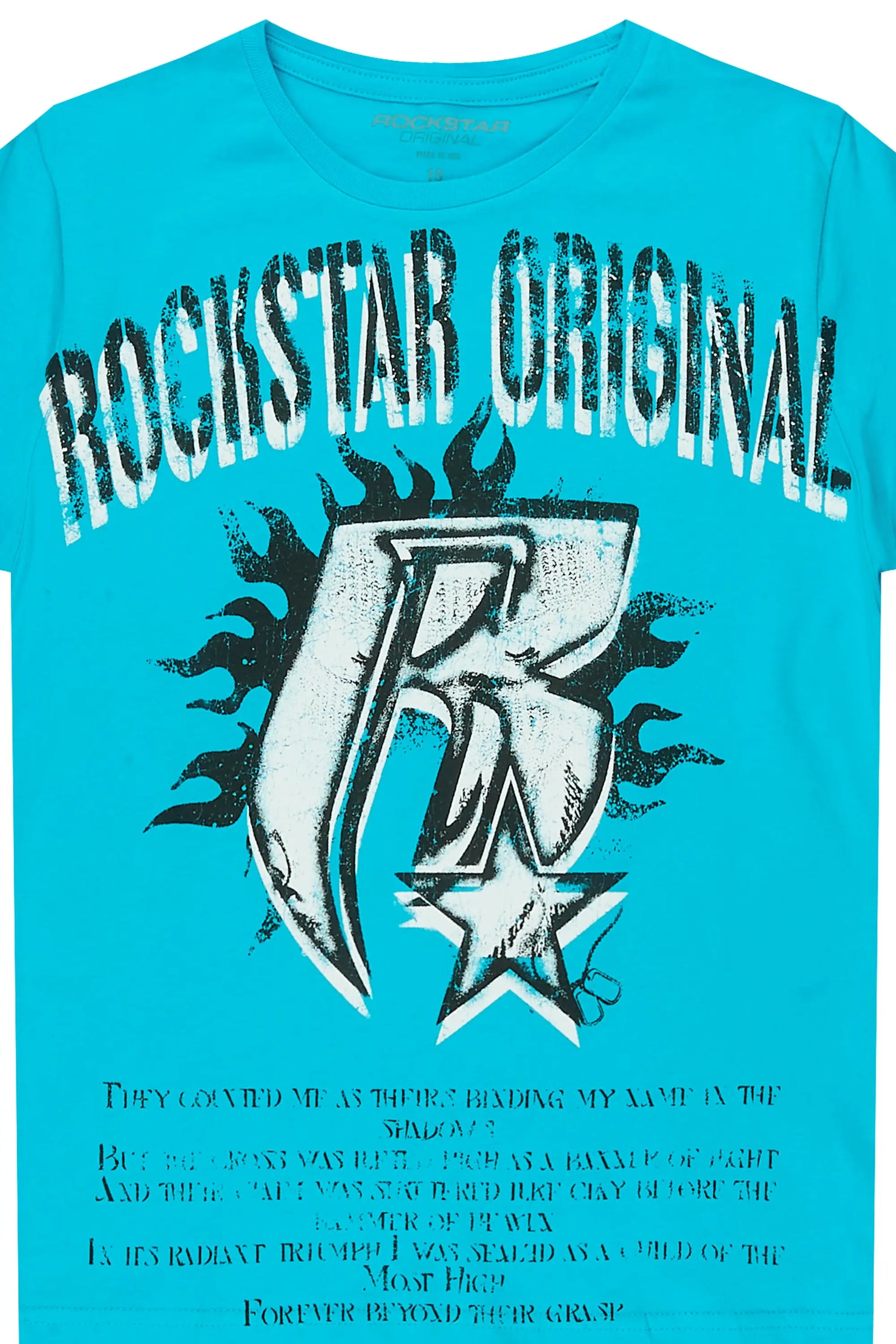 Girls Truey Turquoise/White Graphic T-Shirt