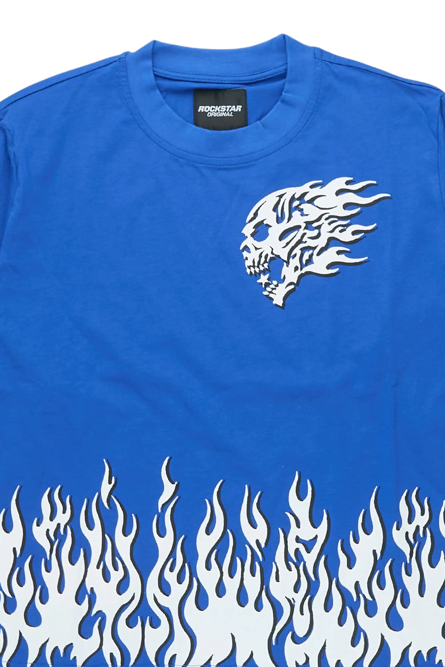 Boys Bubble Royal Blue Long Sleeve Graphic T-Shirt