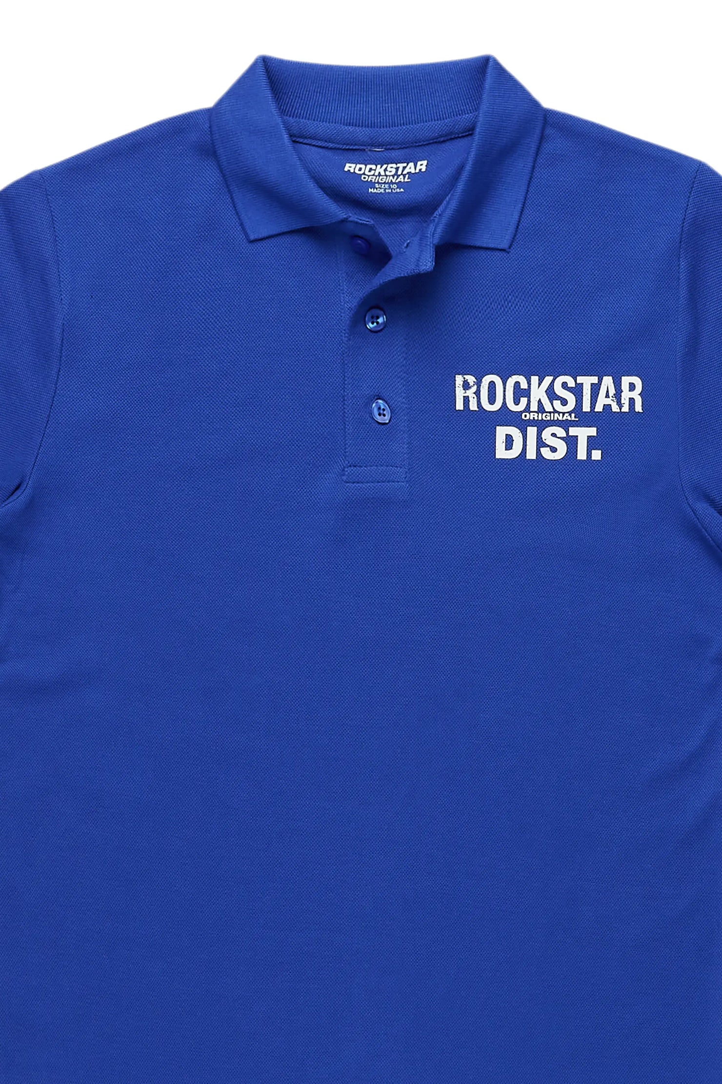 Boys Art Dist Royal Blue Polo