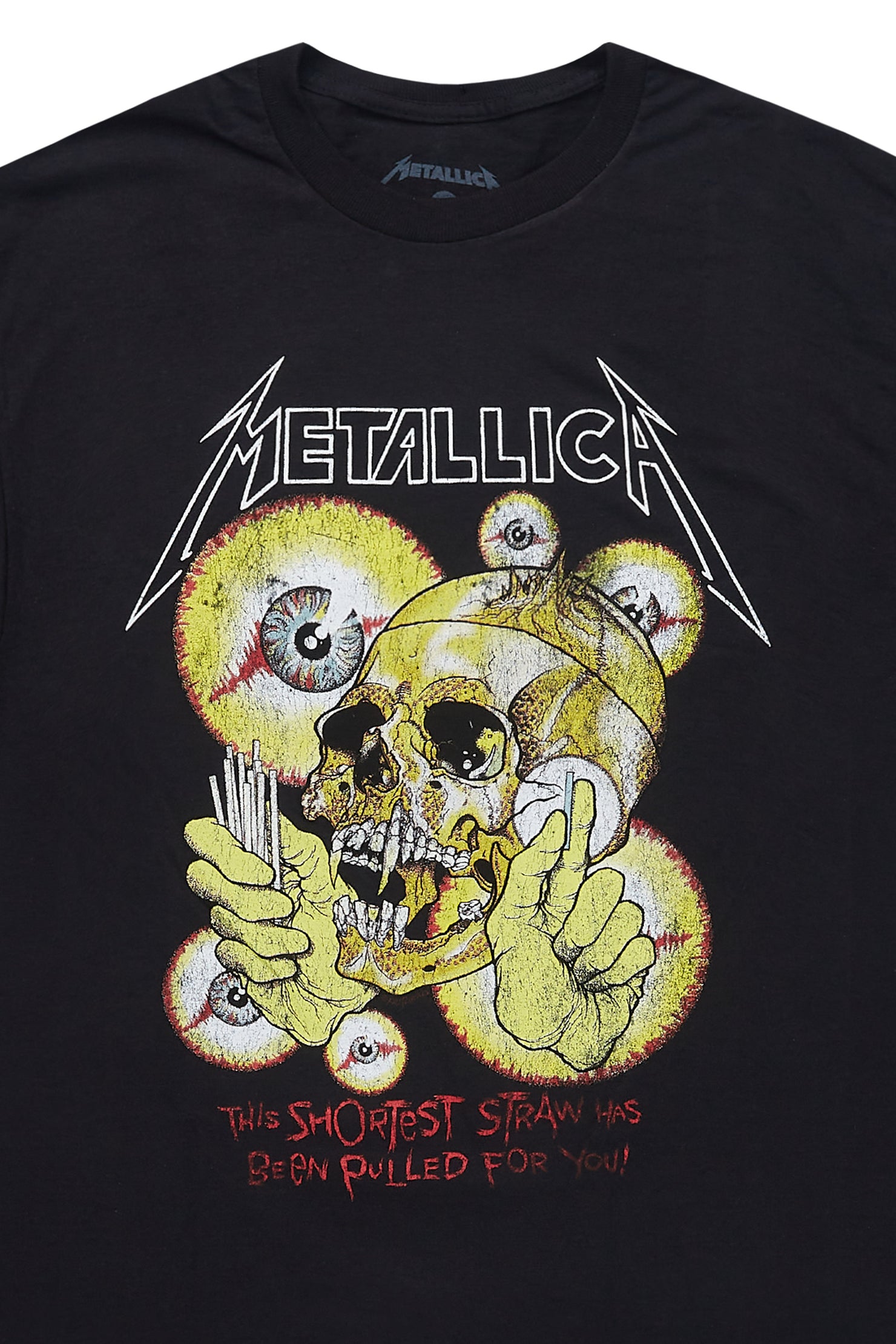 Metallica Shortest Straw Black/Red Graphic T-Shirt