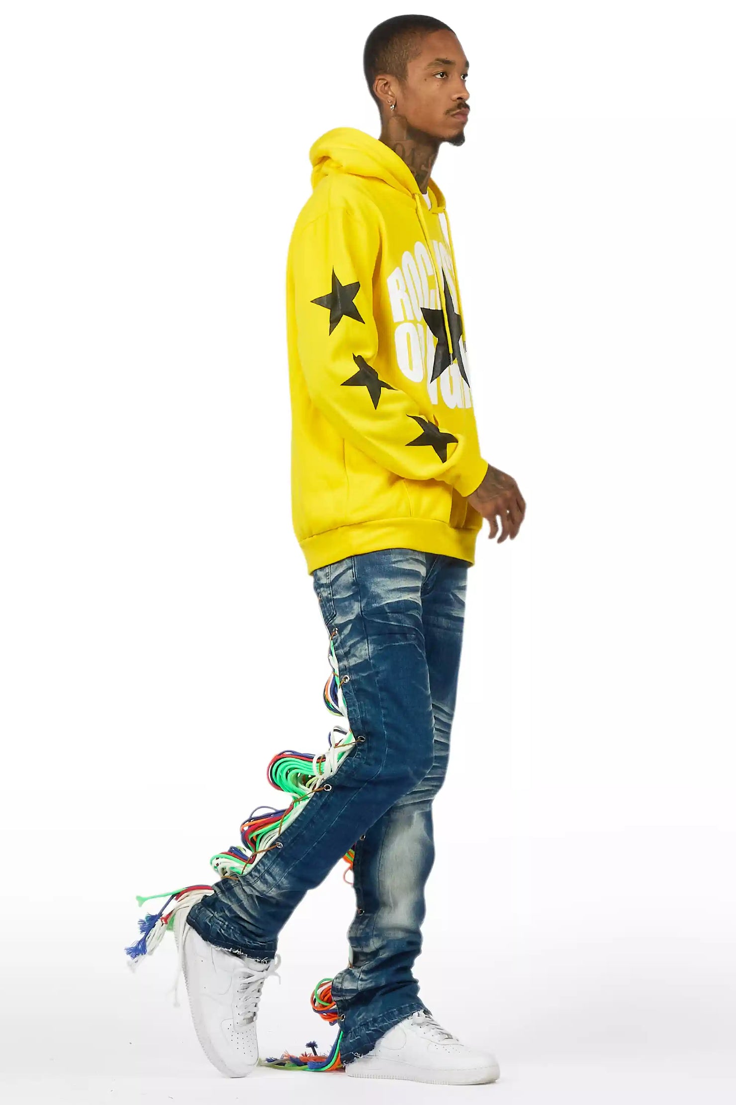 Otto Blue Wash Stacked Flare Jean