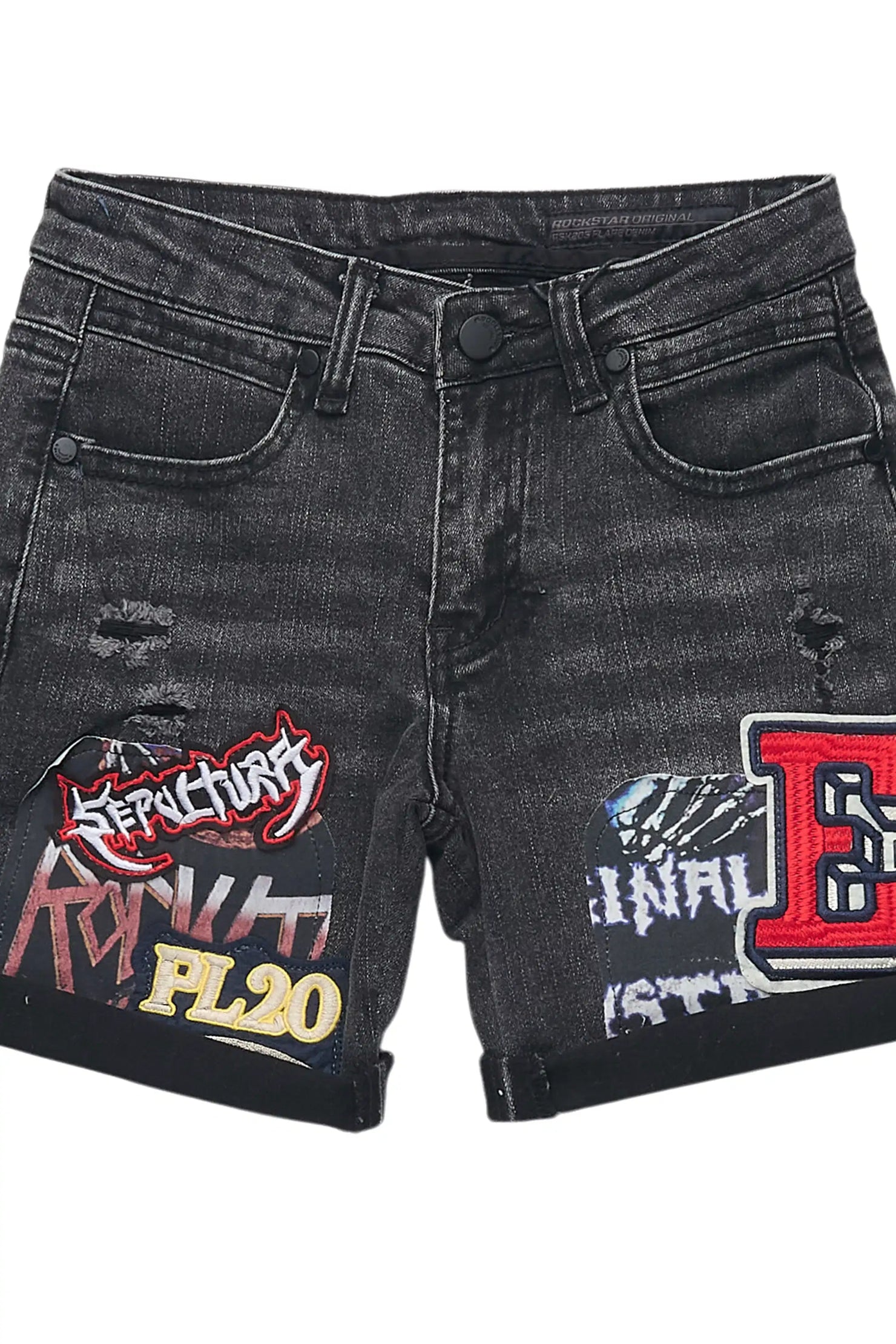 Boys Espen Black Denim Short