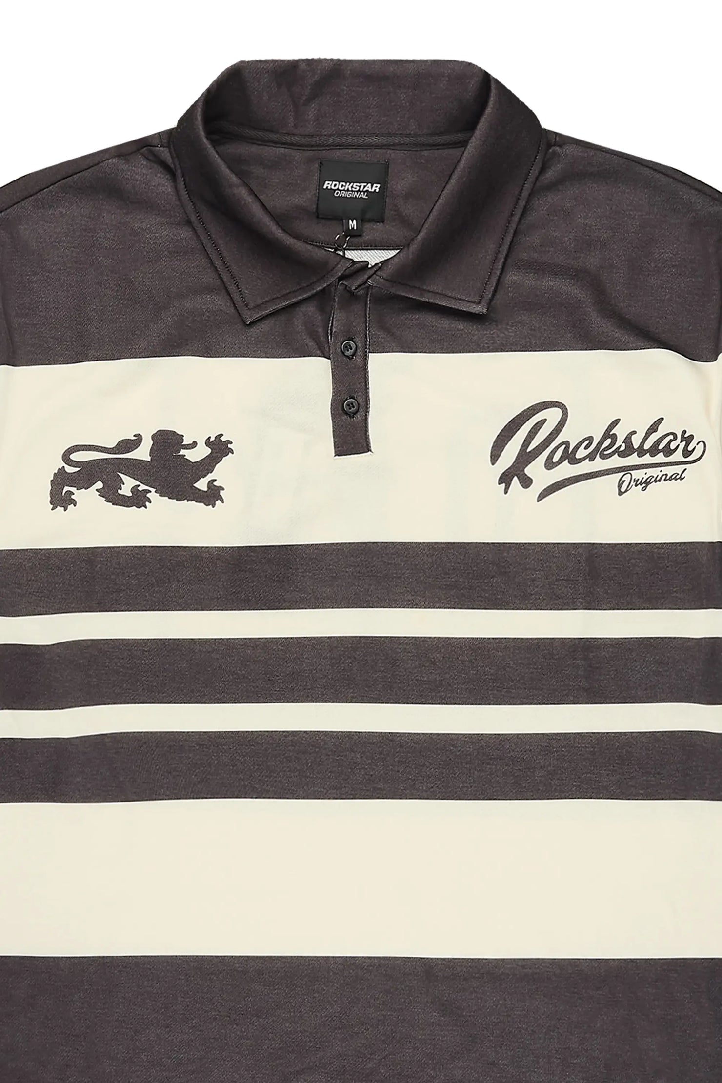 Yazan Black/Cream Crop Boxy Polo Shirt