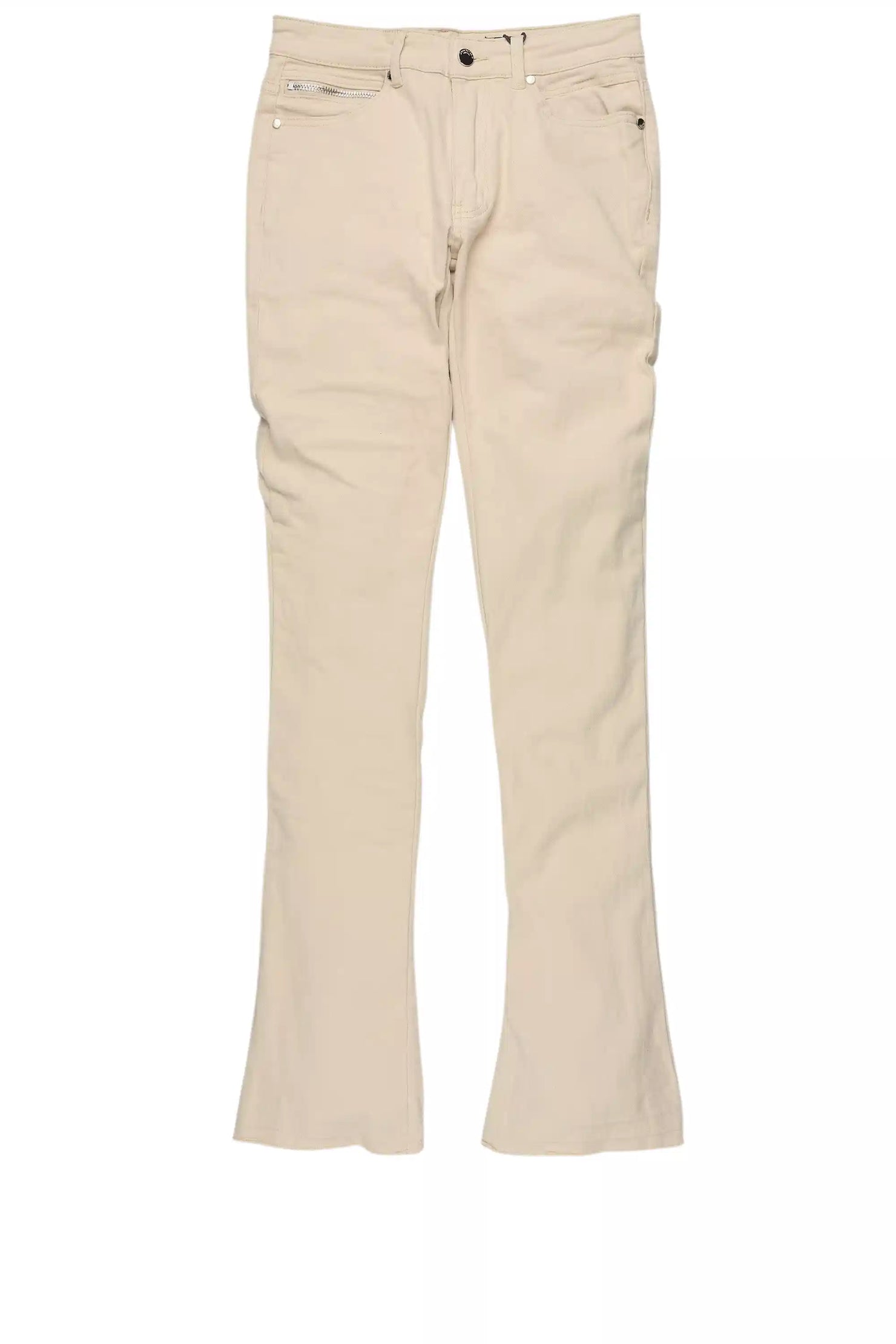 Otto Beige Stacked Flare Jean