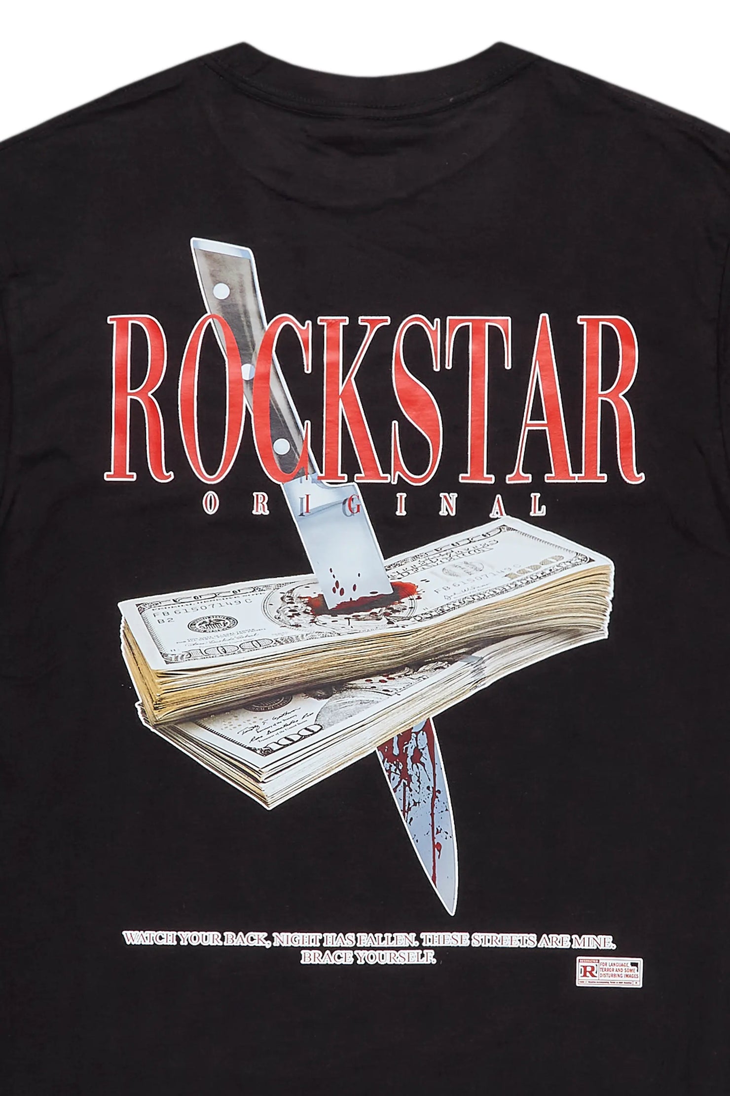 Dayte Nite Black Graphic T-Shirt