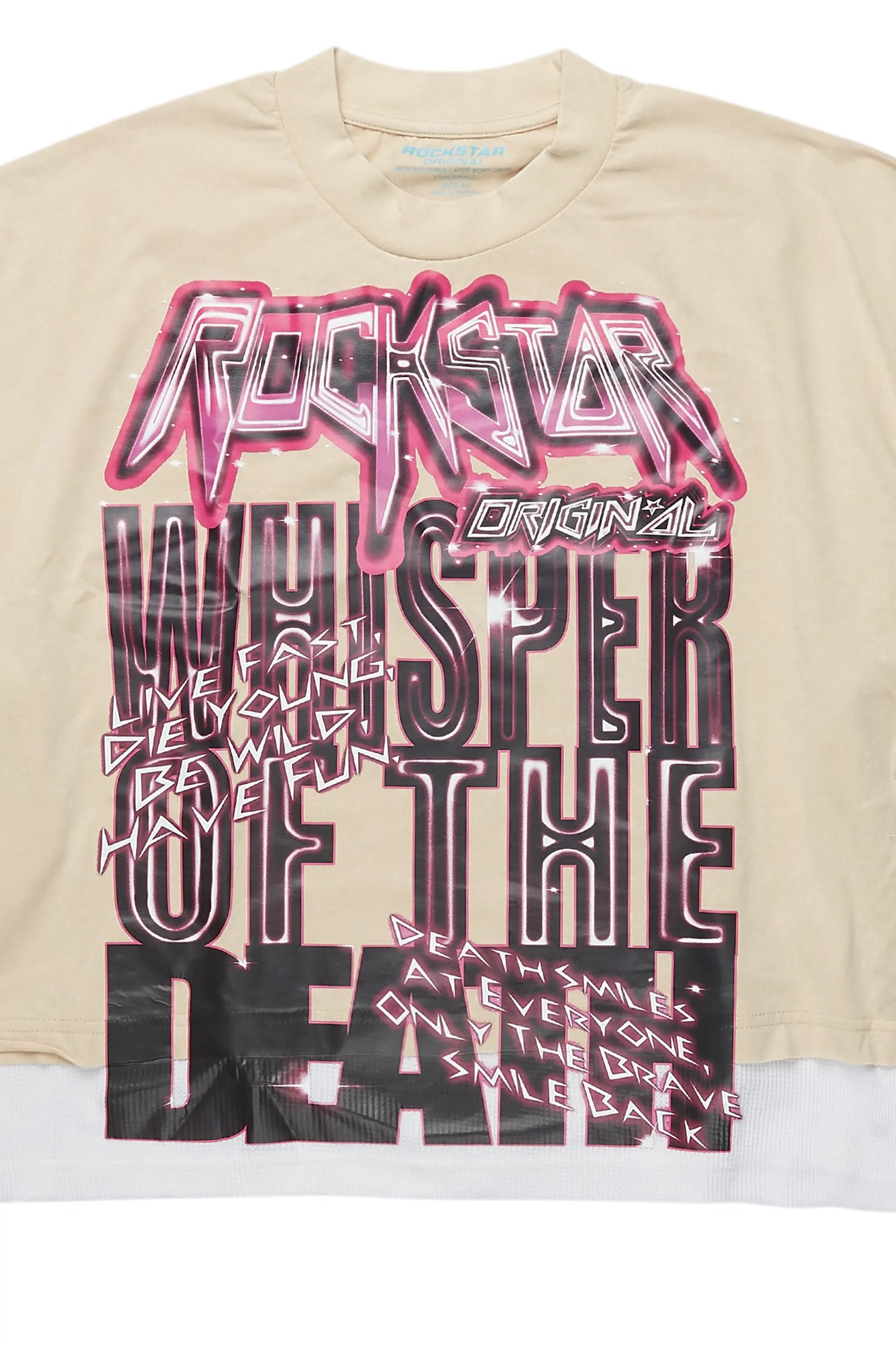 Nicola Beige/White Double Layer T-Shirt