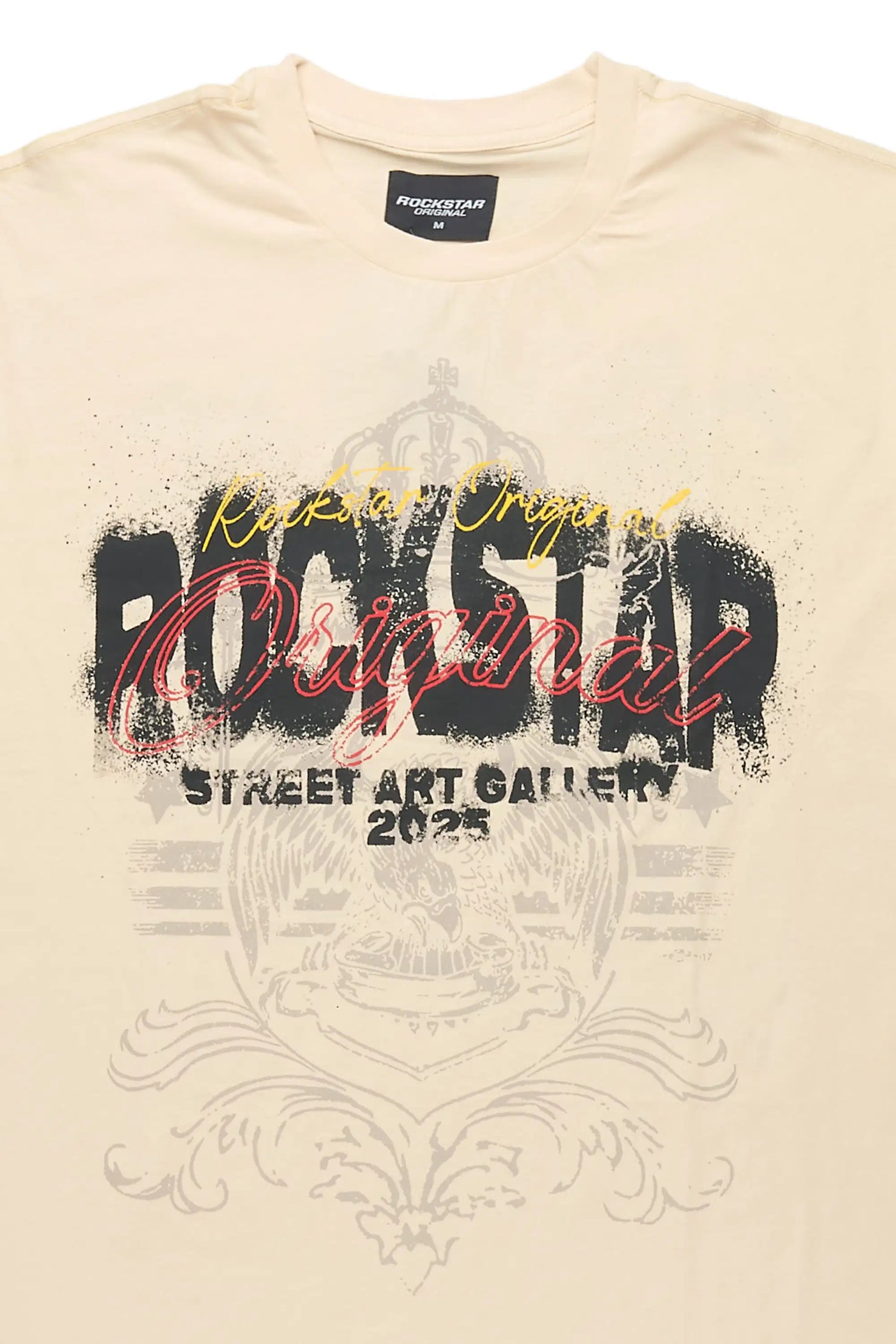 Irix Beige Oversized Graphic T-Shirt
