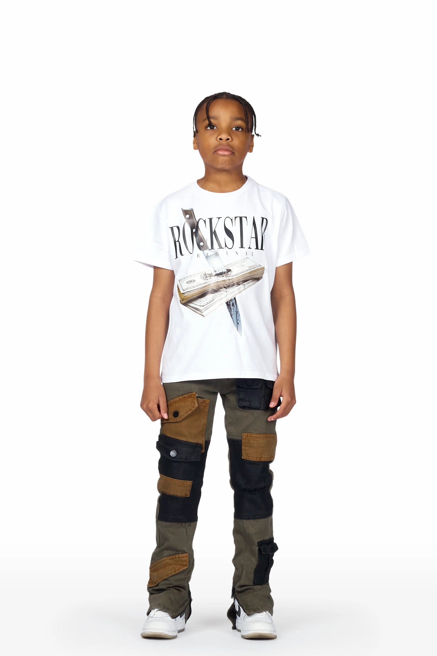 Boys Demarcus Olive Patch Jean