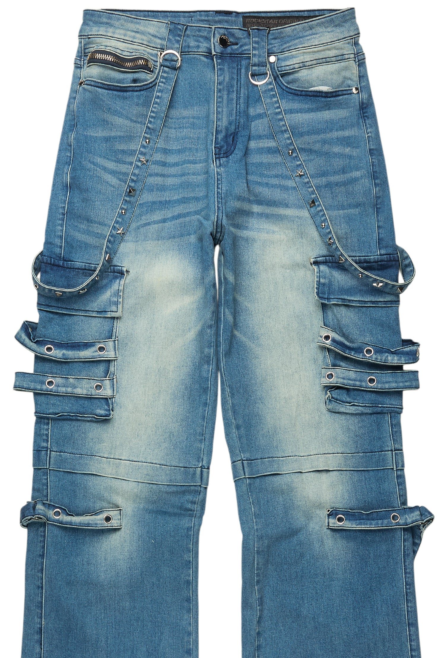 Nealon Blue Wash Baggy Cargo Fit Jean
