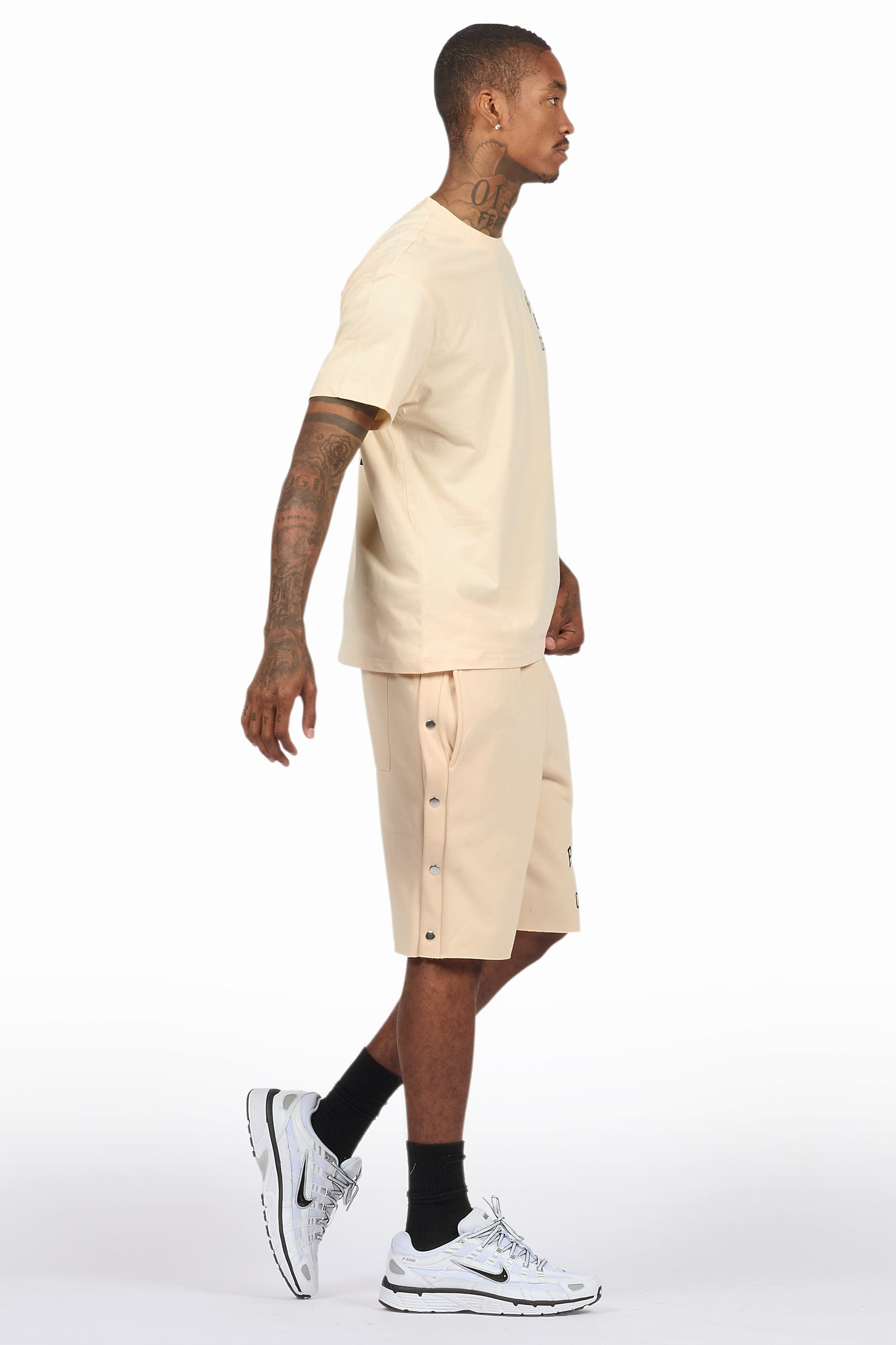 Lex Beige T-Shirt/Short Set