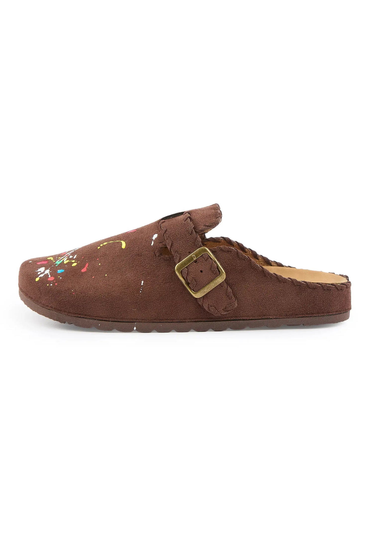 Dazia Brown Painted Mules
