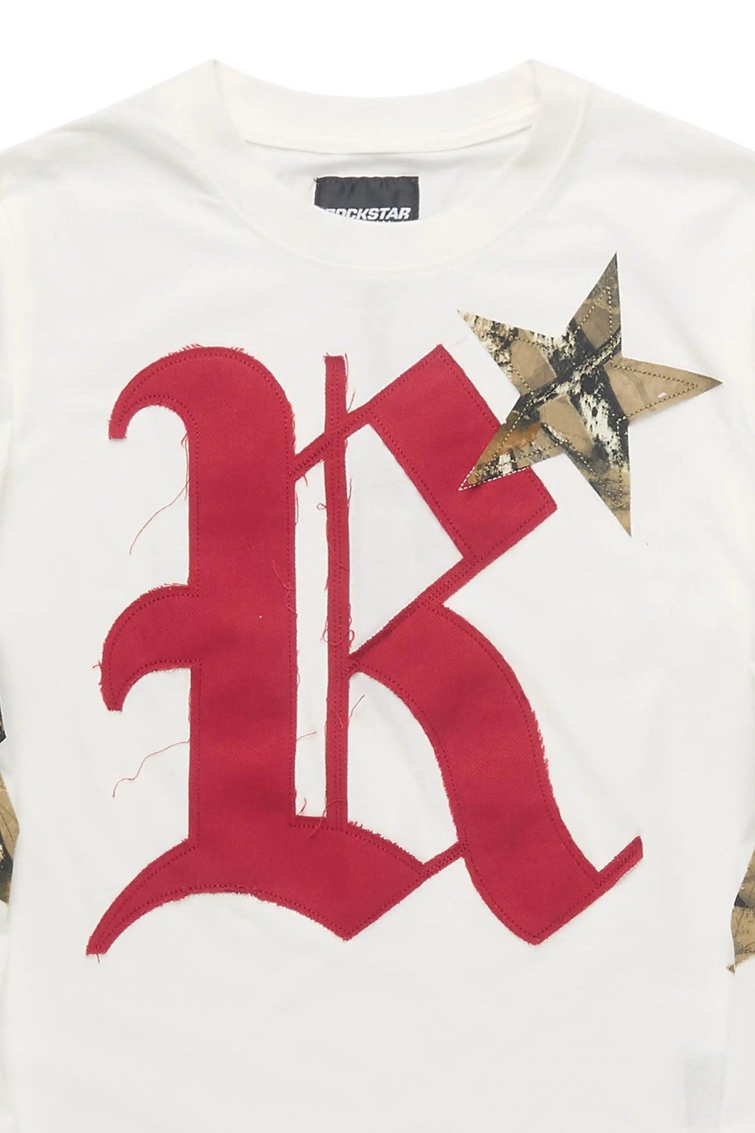 Boys Delgero White/Red L/S T-Shirt