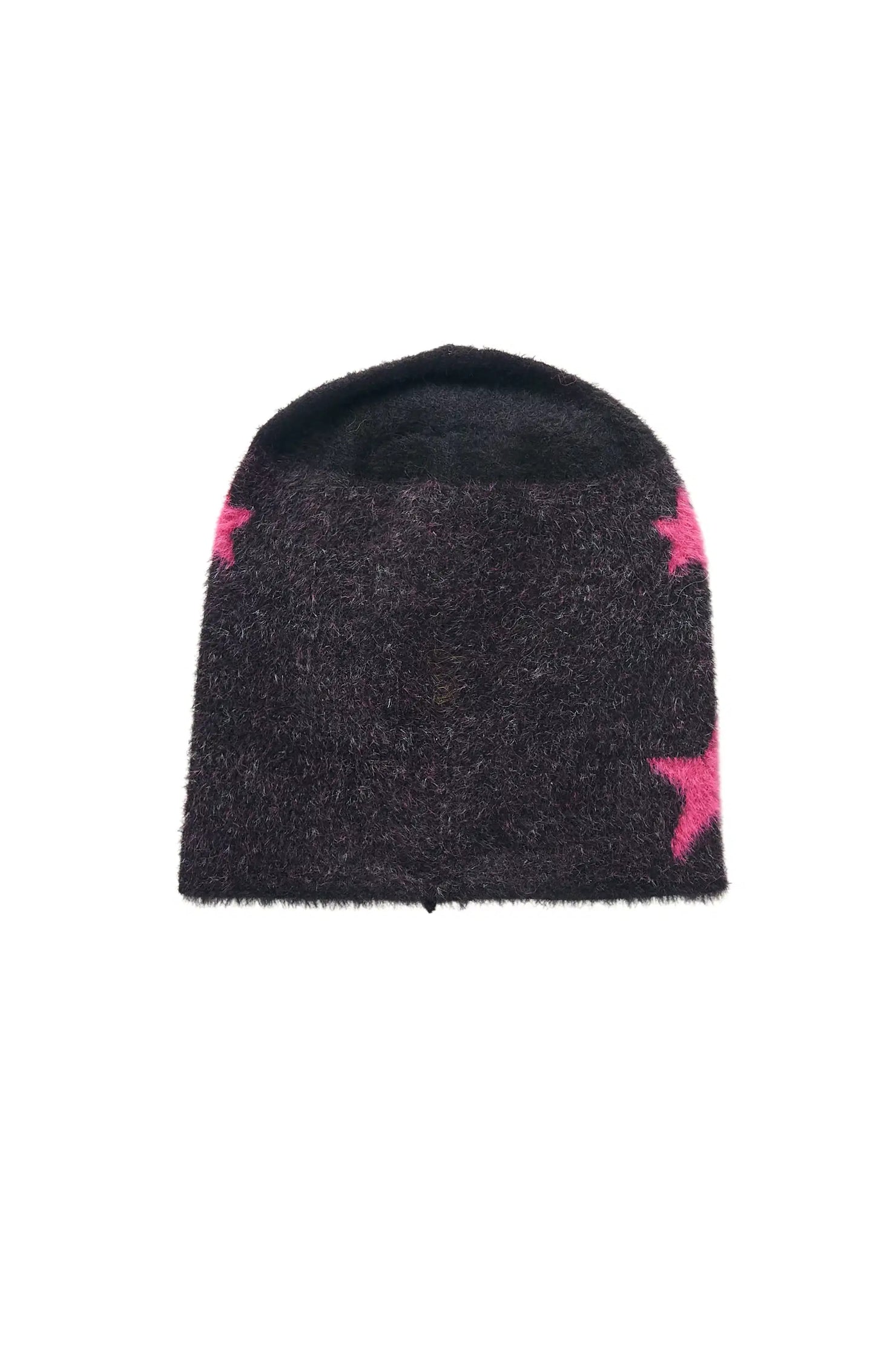 Carolina Black Knit Mohair Beanie