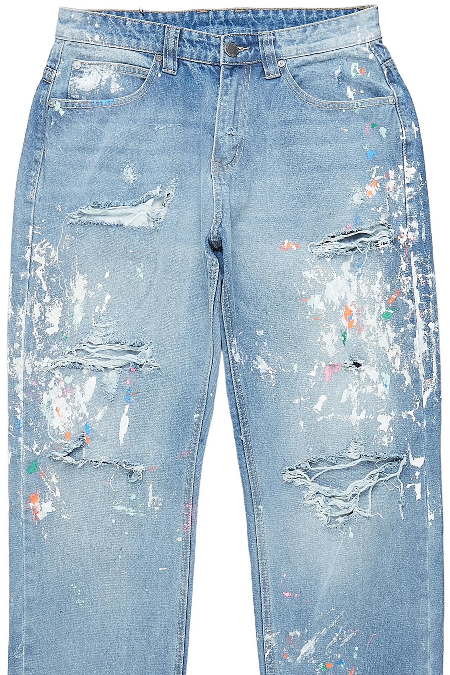 Zasha Indigo Painter Baggy Jean