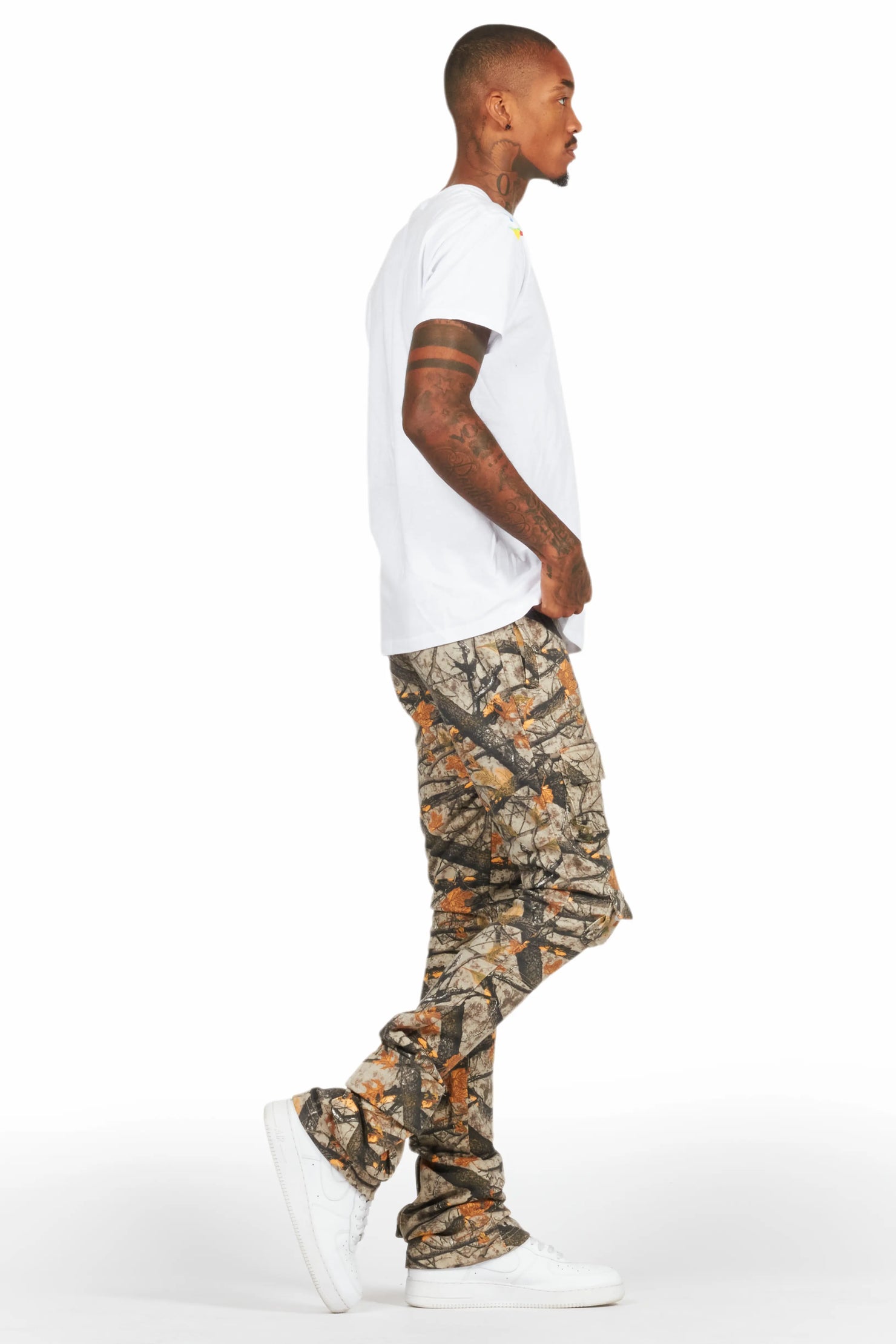 Connor Tree Camo Stacked Flare Track Pant