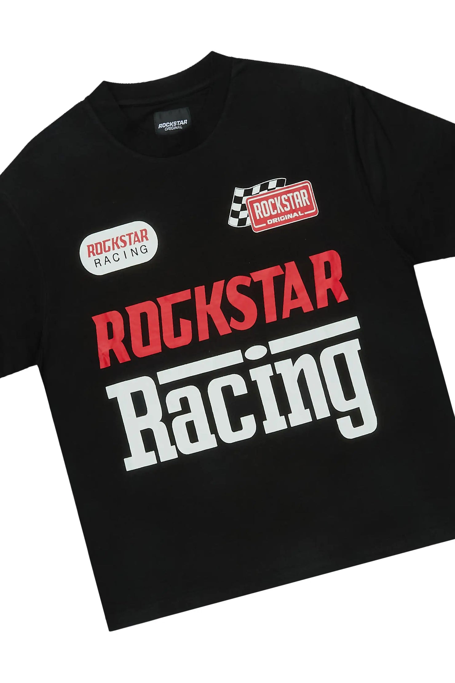 Boys Spiller Black Oversized T-Shirt/Jort Set